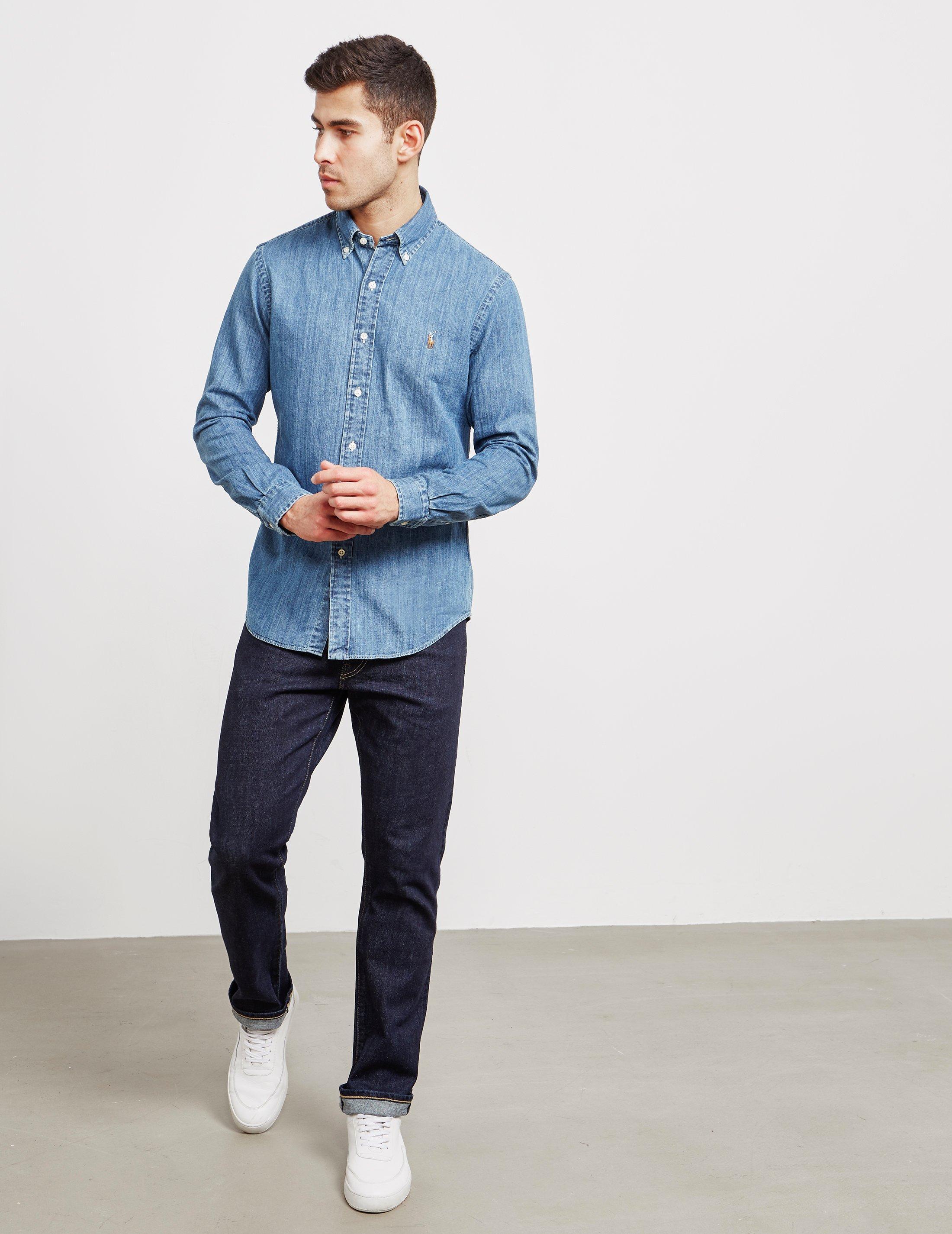 ralph lauren men's denim shirts long sleeve