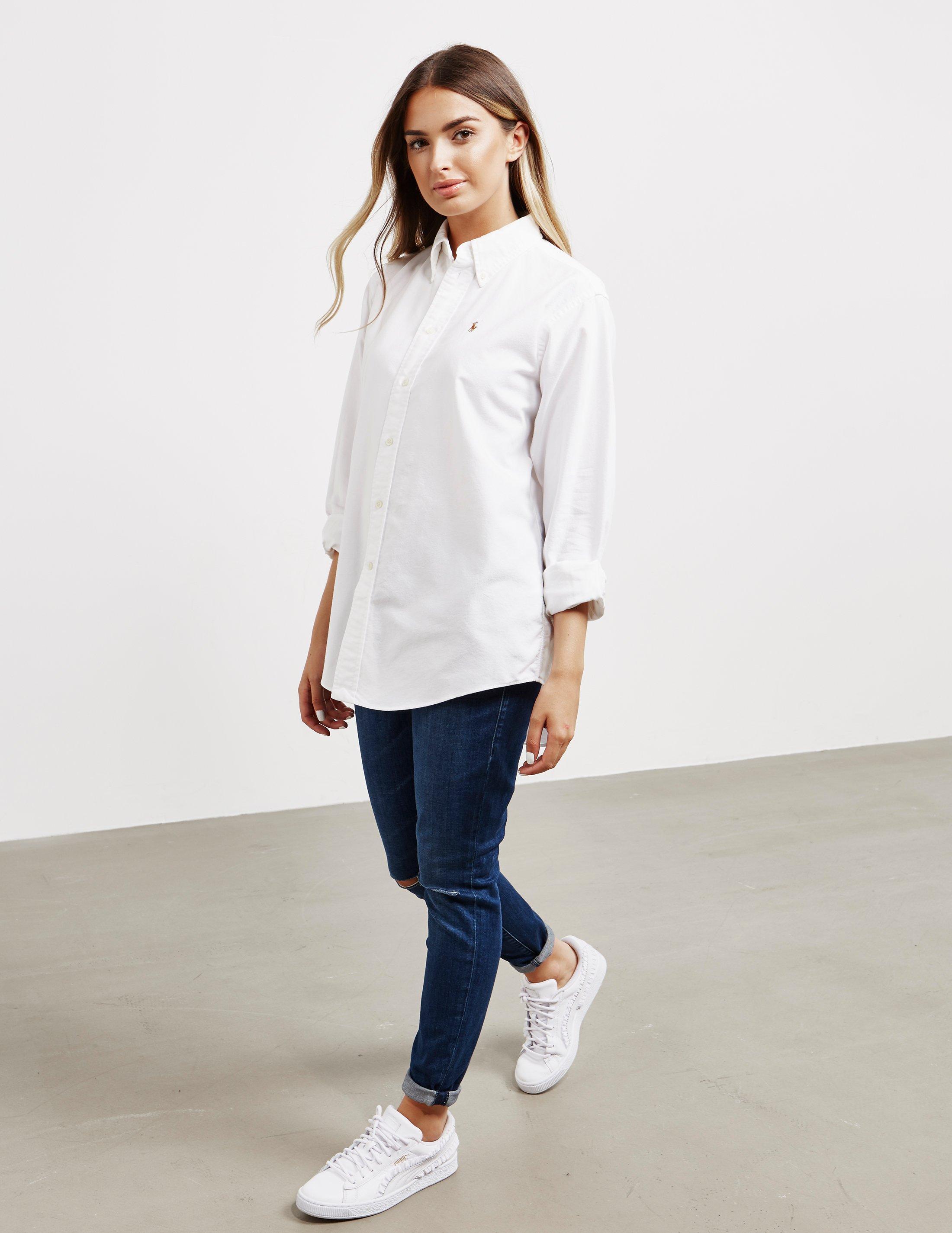 Polo Ralph Lauren Cotton Oversized Oxford Long Sleeve Shirt White | Lyst