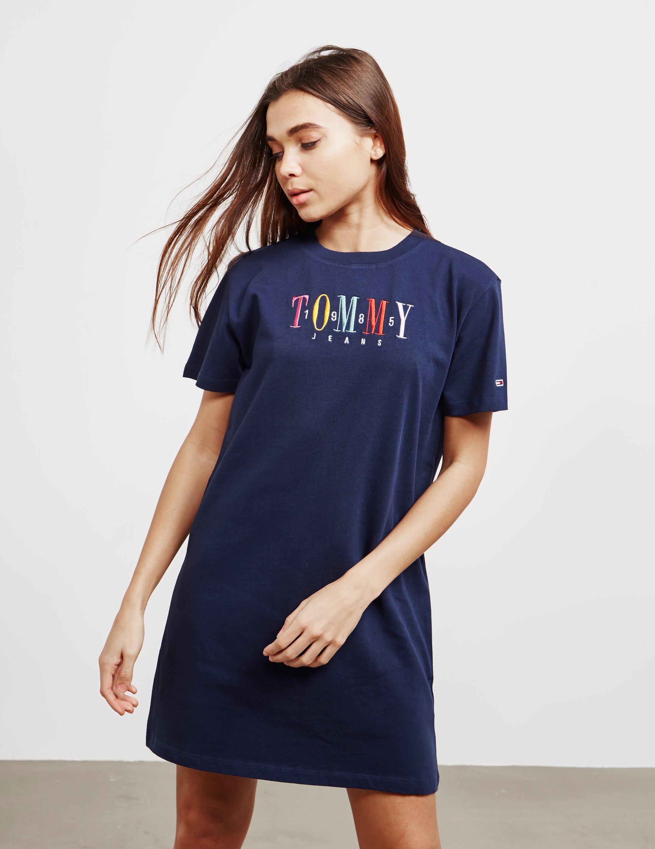 navy blue tee shirt dress