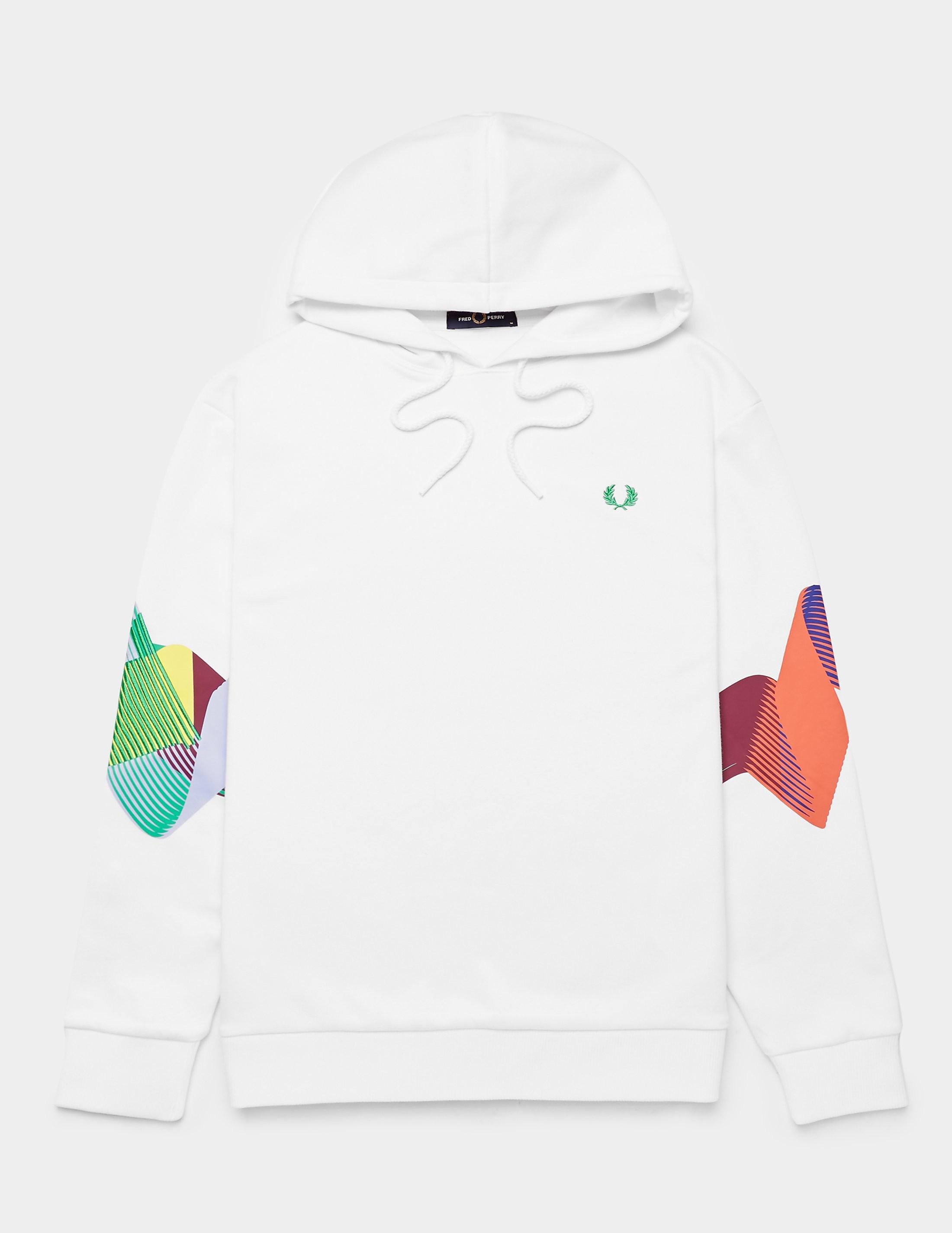 Fred Perry Abstract Overhead Hoodie White for Men | Lyst