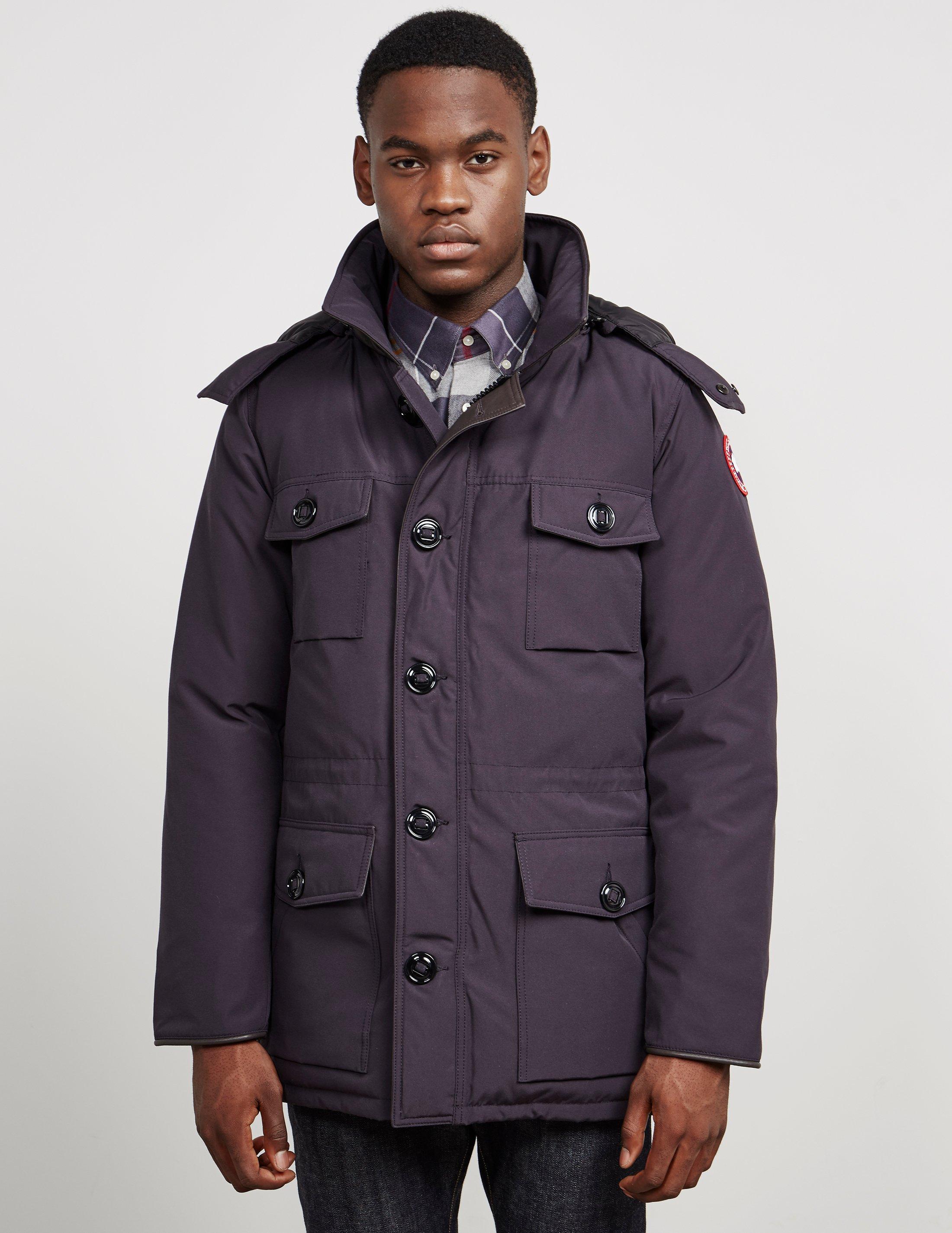 Canada Goose Goose Banff Padded Parka Jacket Navy Blue for Men - Save