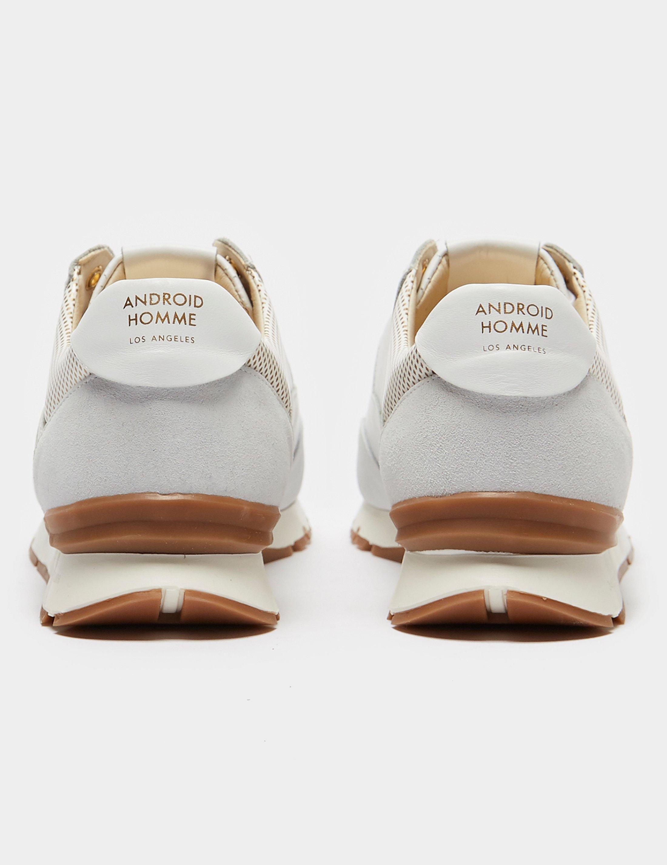 android homme belter metallic trainers