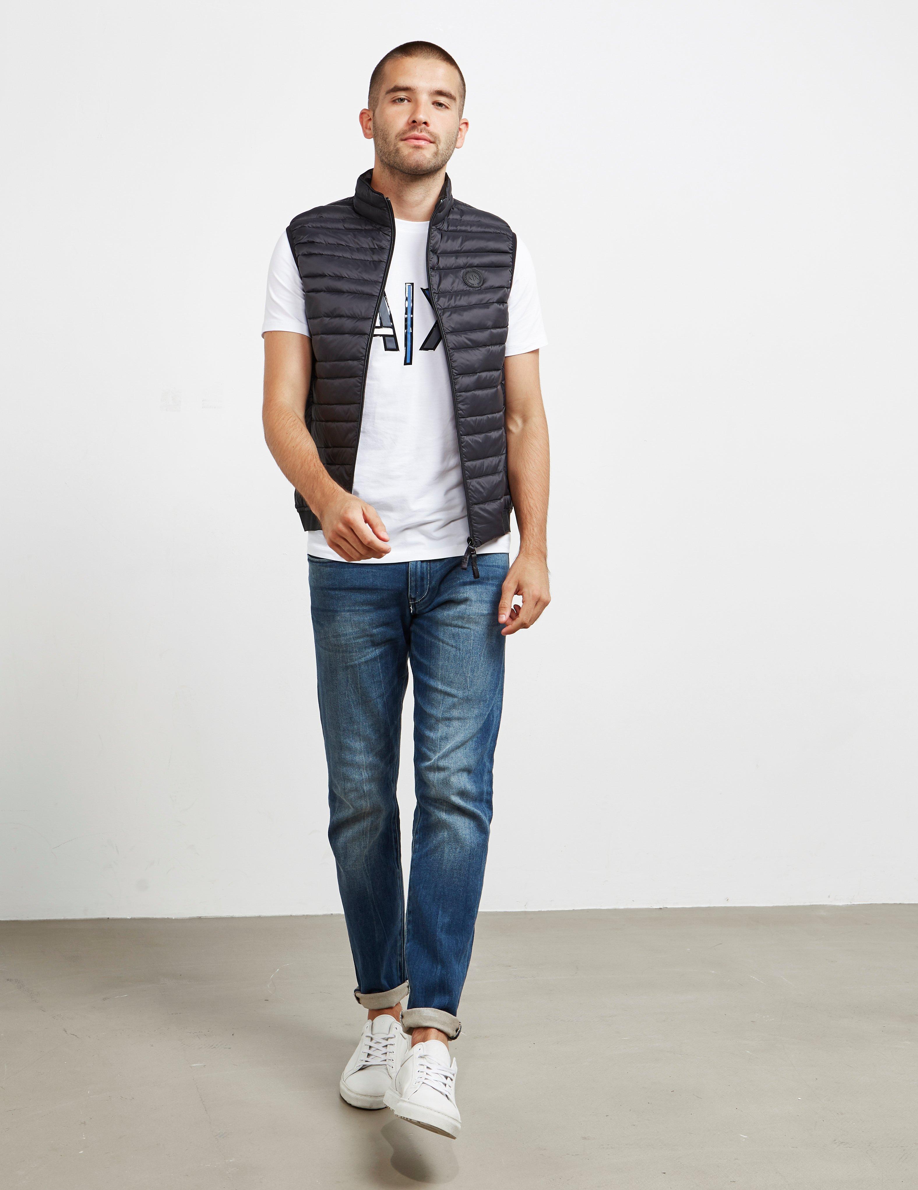 Armani Exchange Synthetic Lightweight Down Gilet Black for Men Lyst