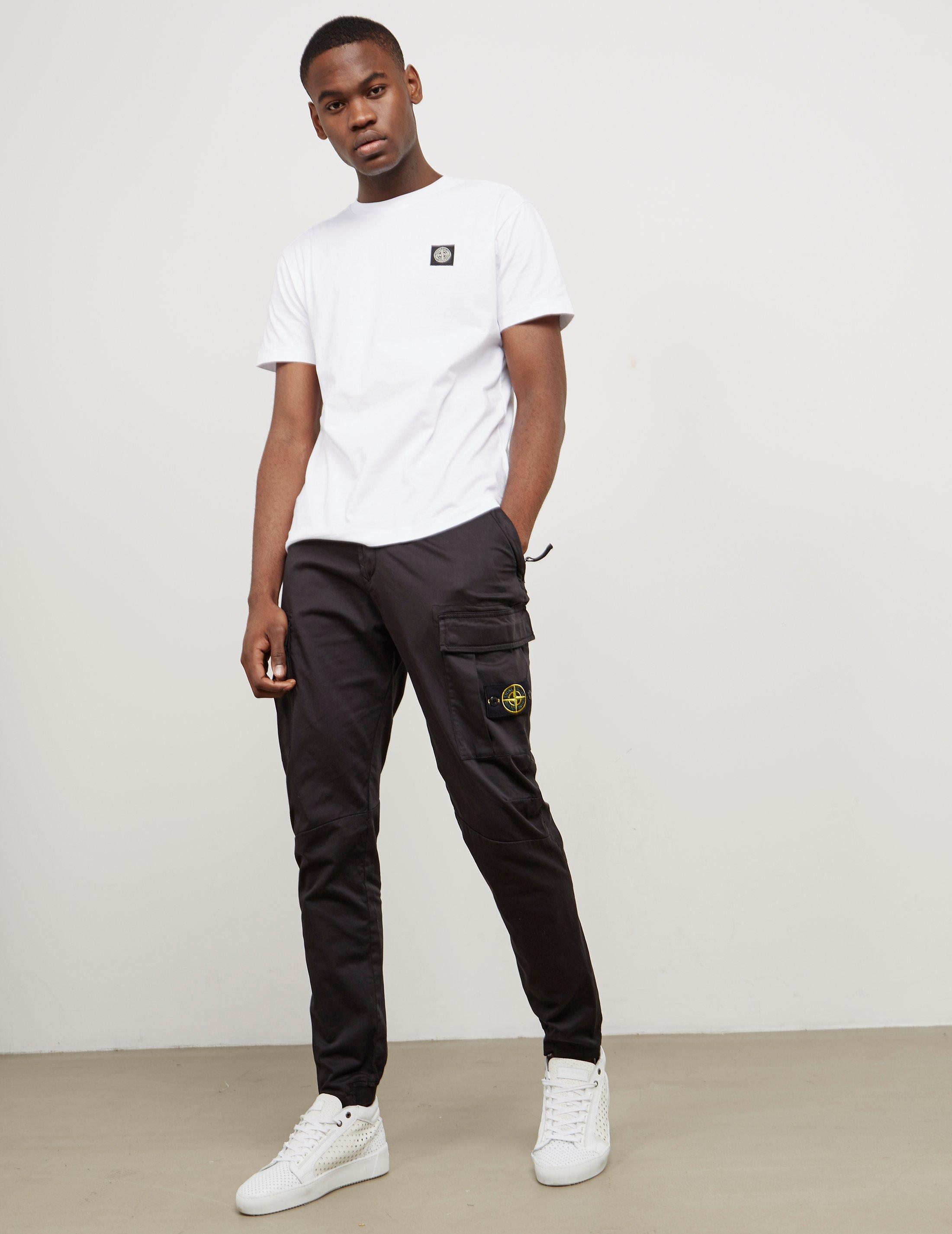 Stone Island Mens Garment Dyed Cargo Pants Black for Men | Lyst