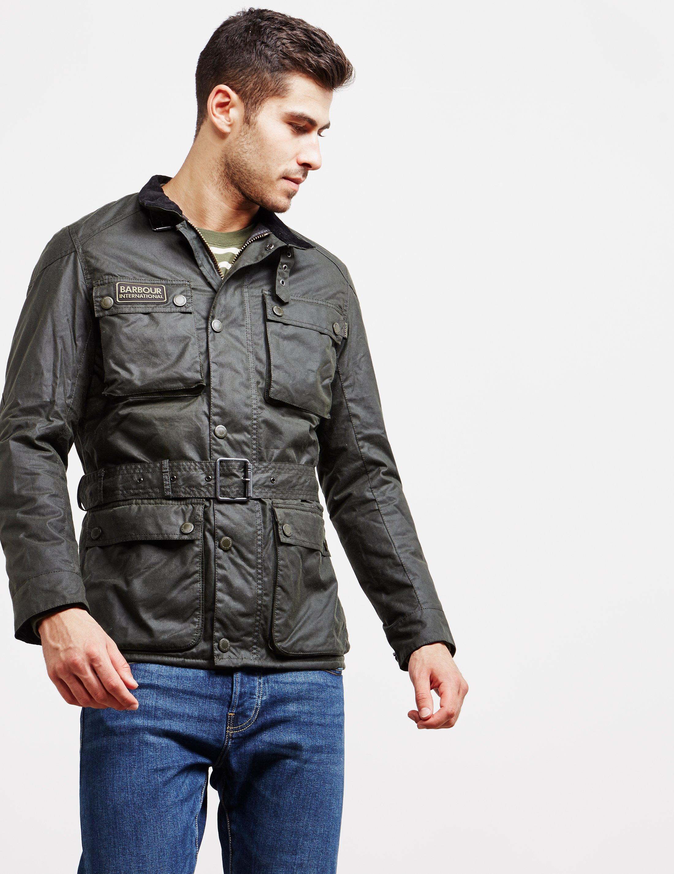 Barbour Cotton International Blackwell Waxed Jacket Sage/sage for Men - Lyst
