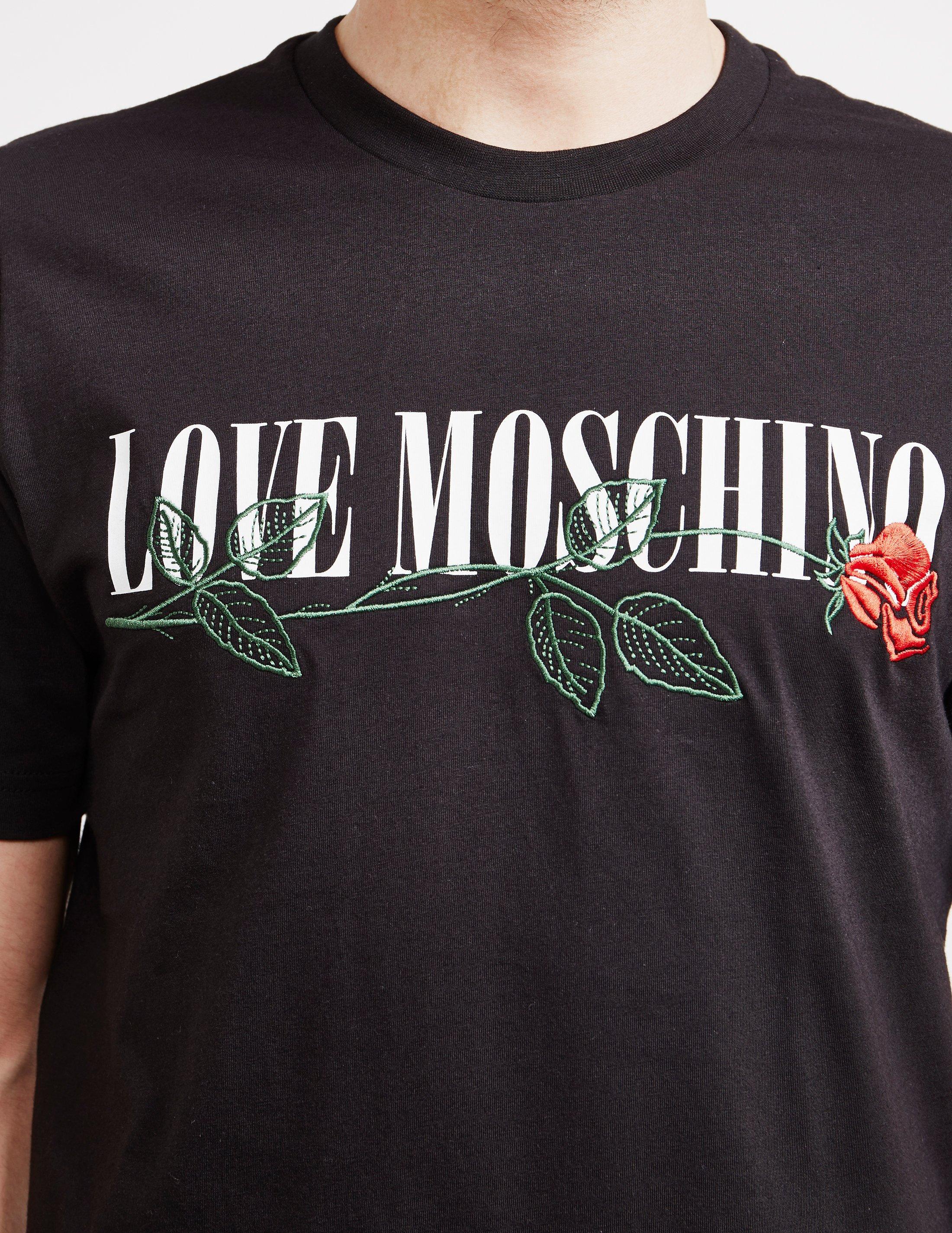 love moschino rose t shirt