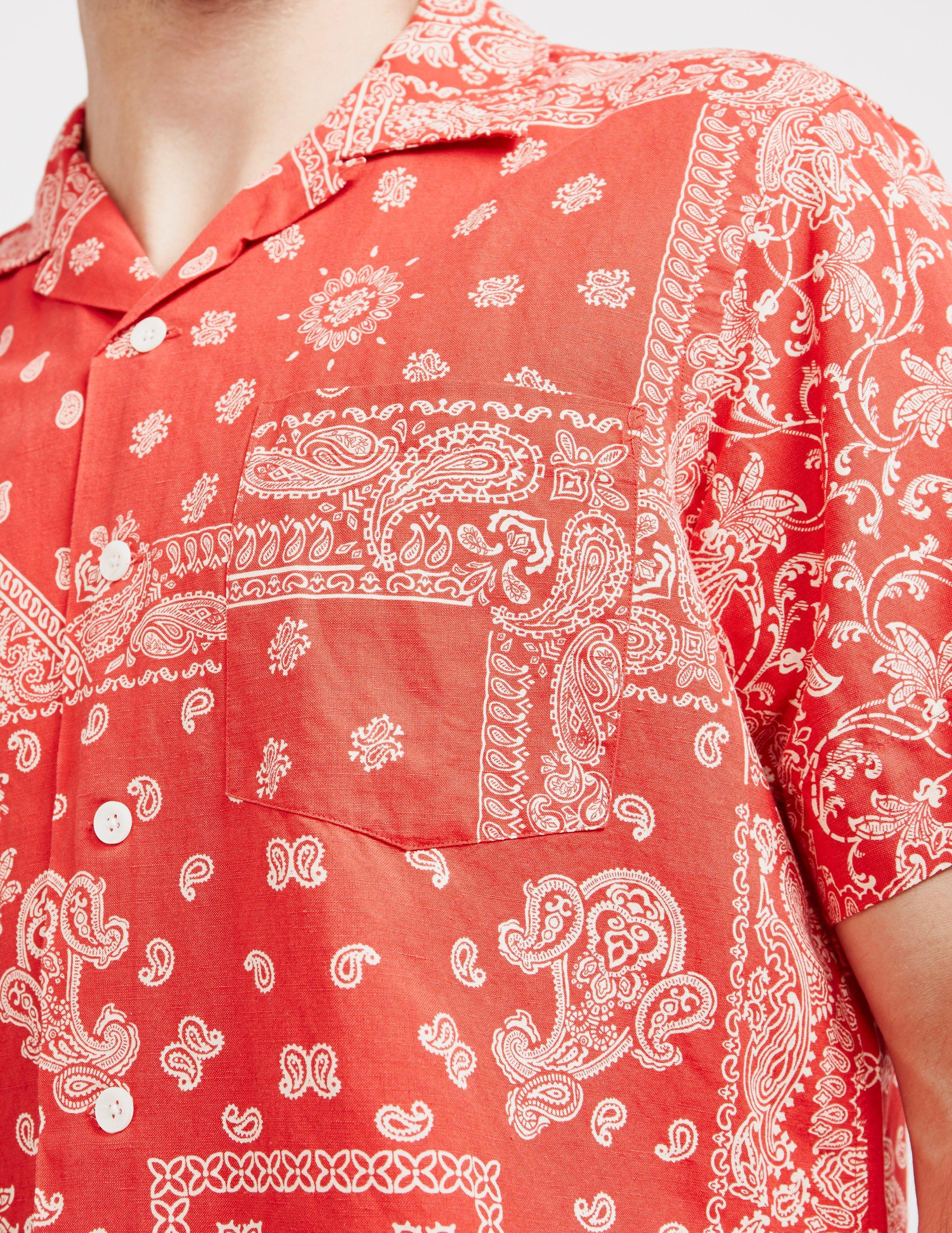 polo ralph lauren red bandana shirt
