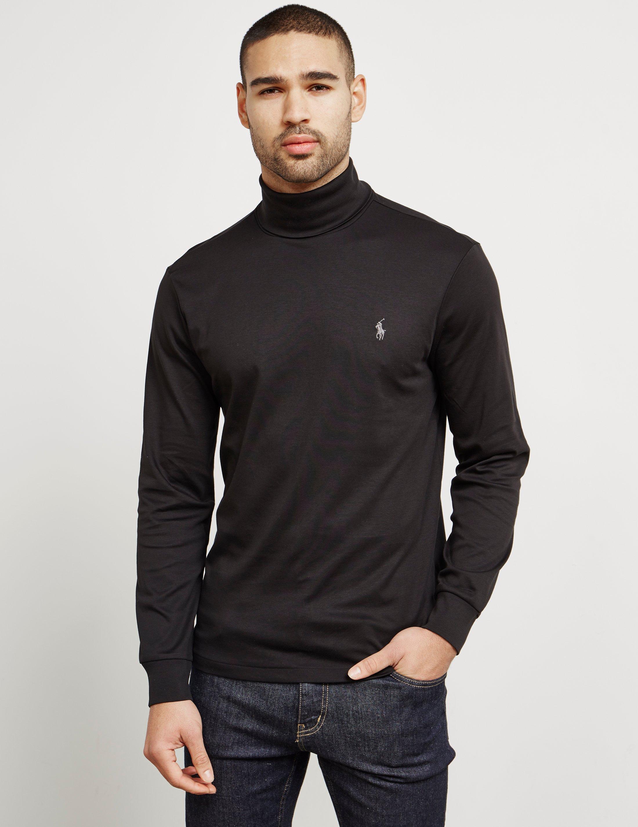 Polo Ralph Lauren Cotton Mens Roll Neck Long Sleeve T-shirt Black for Men -  Lyst
