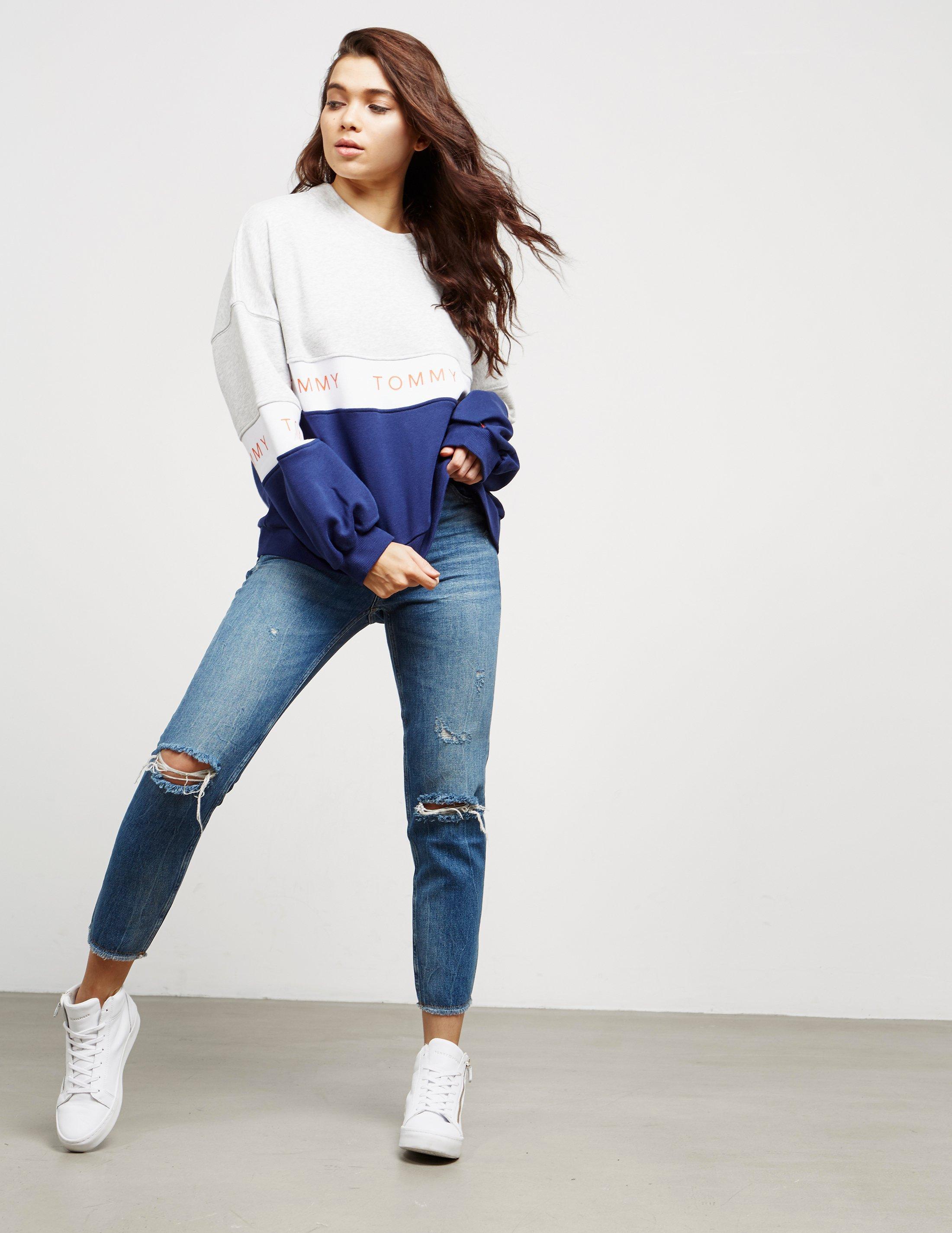 womens colour block sweatshirt