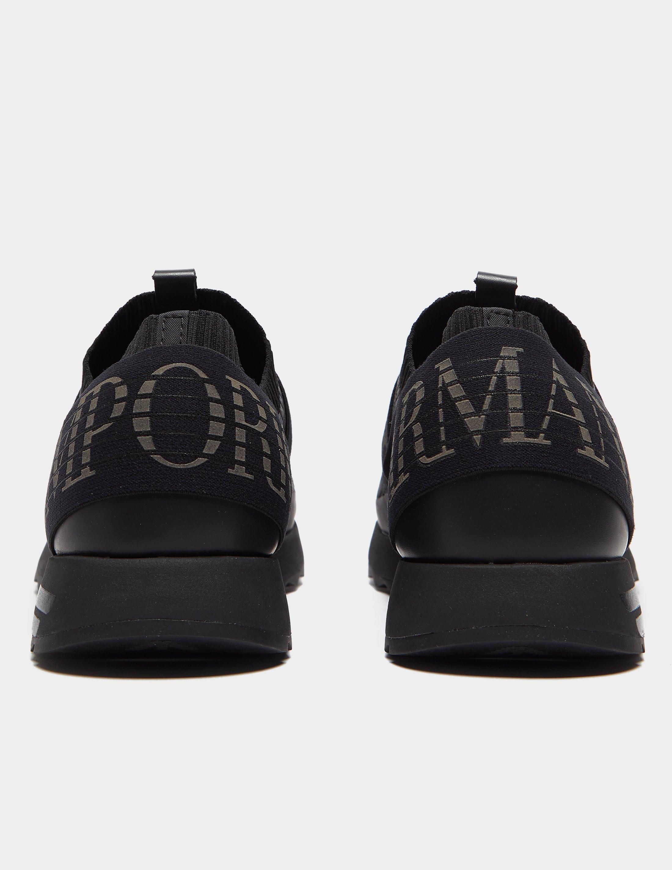 emporio armani arco knit trainers