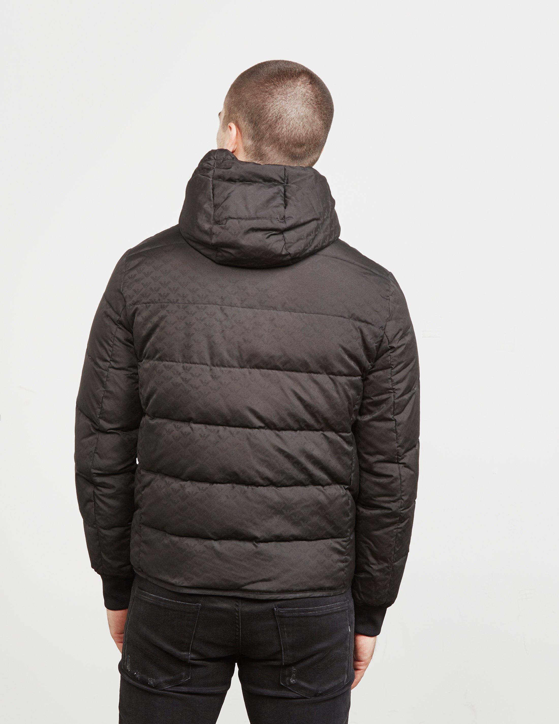 emporio armani eagle print down padded jacket