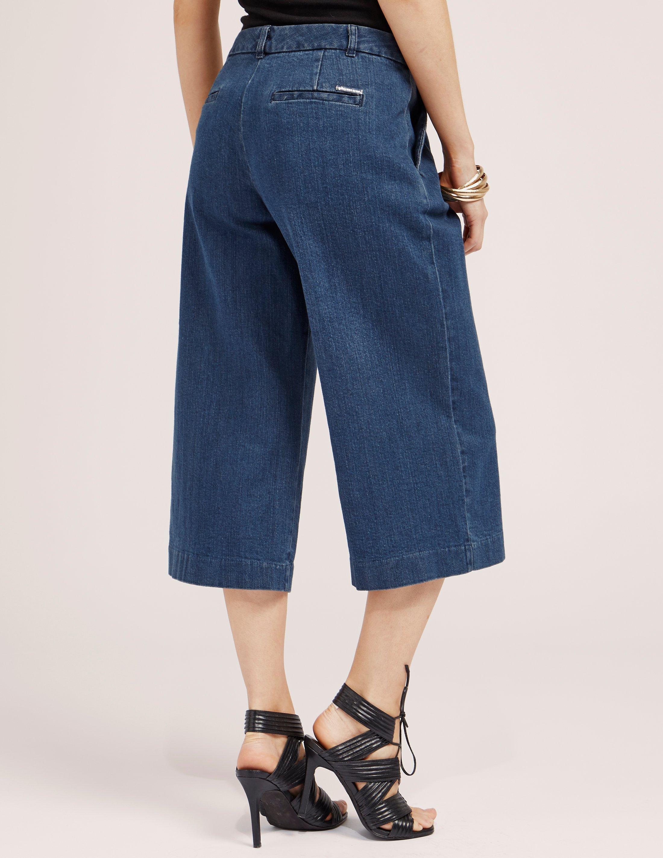 Michael Kors Womens Huston Denim Culottes Blue - Lyst