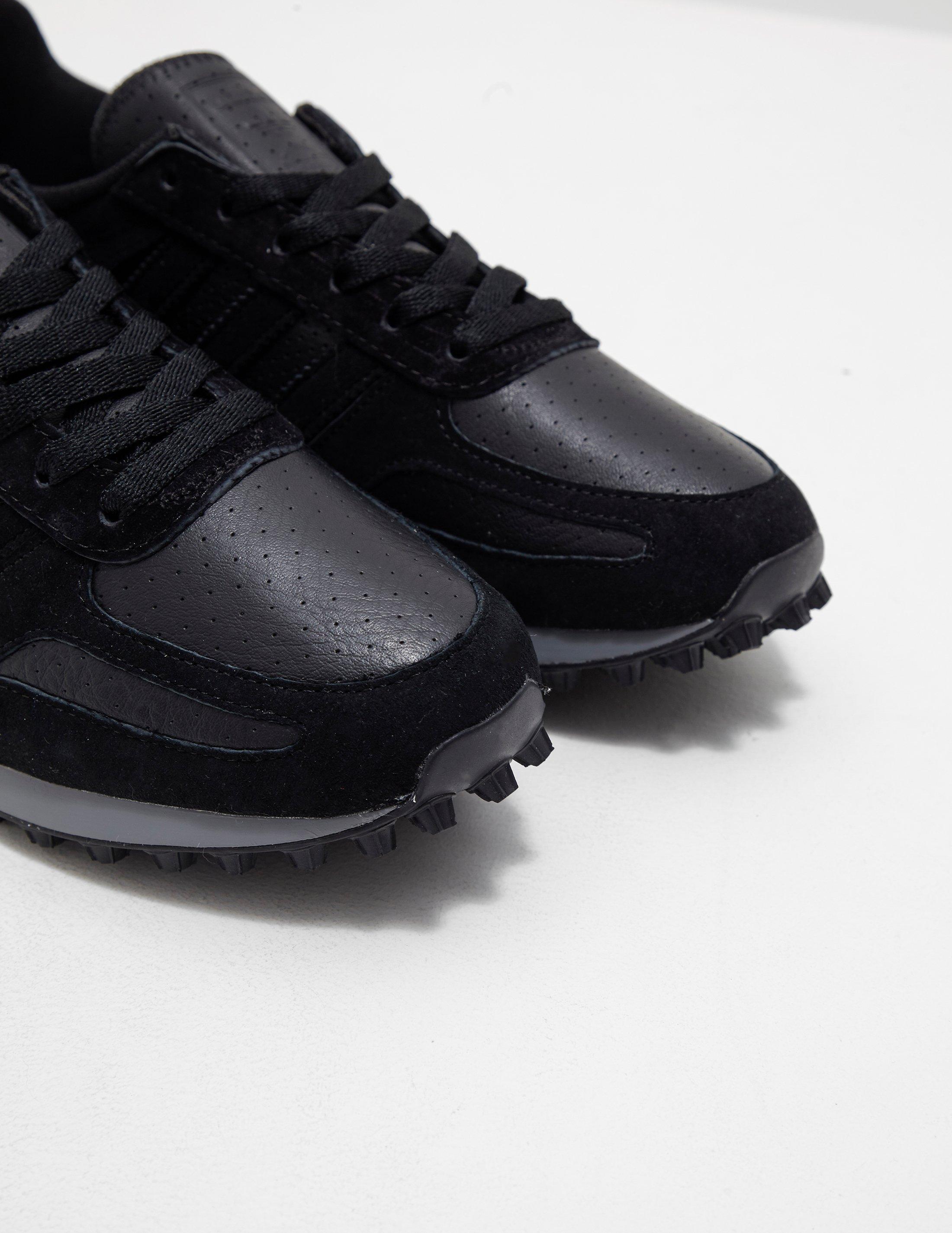 adidas Originals Mens La Trainer Leather Black/black for Men - Lyst