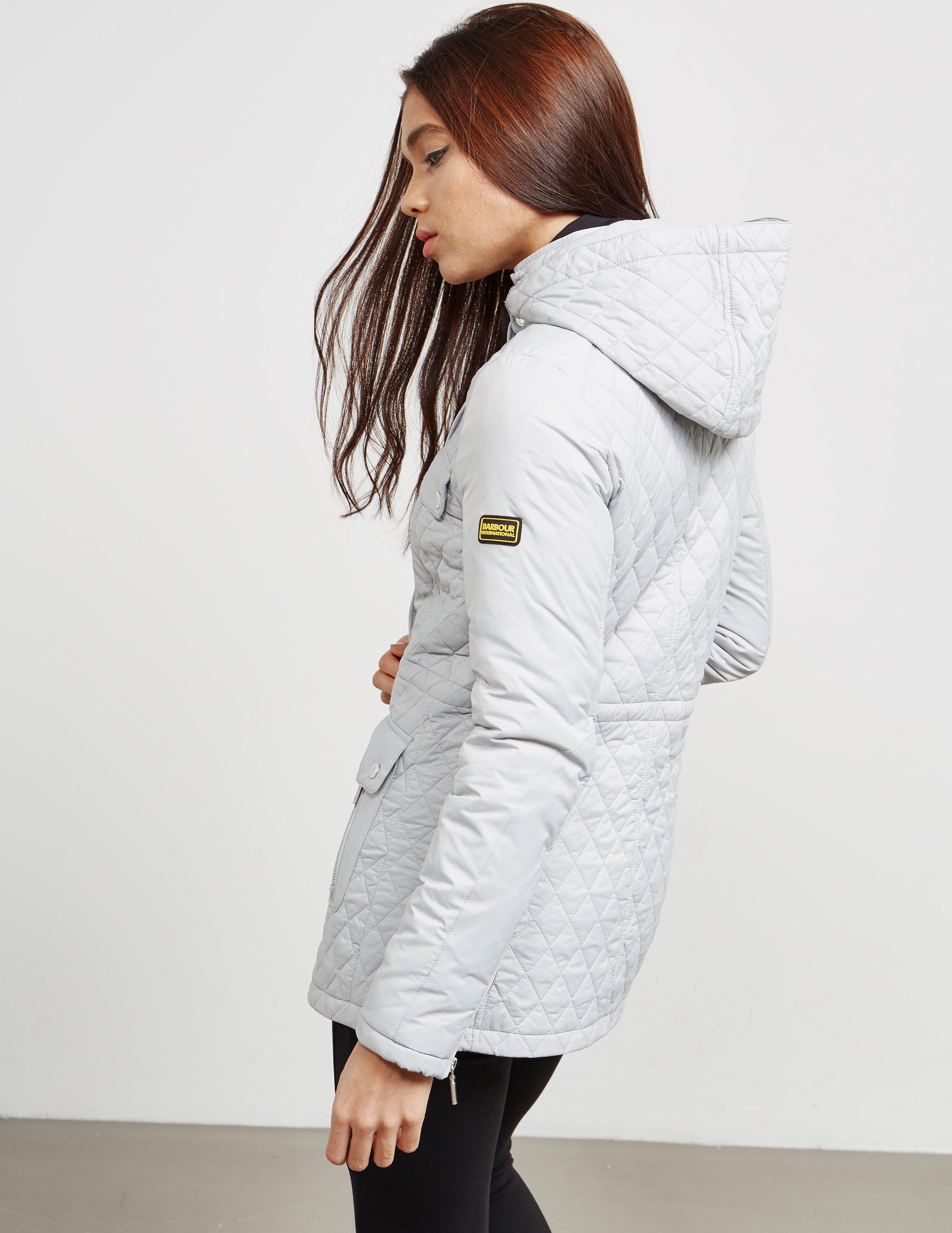 Barbour Synthetic Womens International Penhal Padded Quilted Jacket  Grey/grey in Grey - Lyst