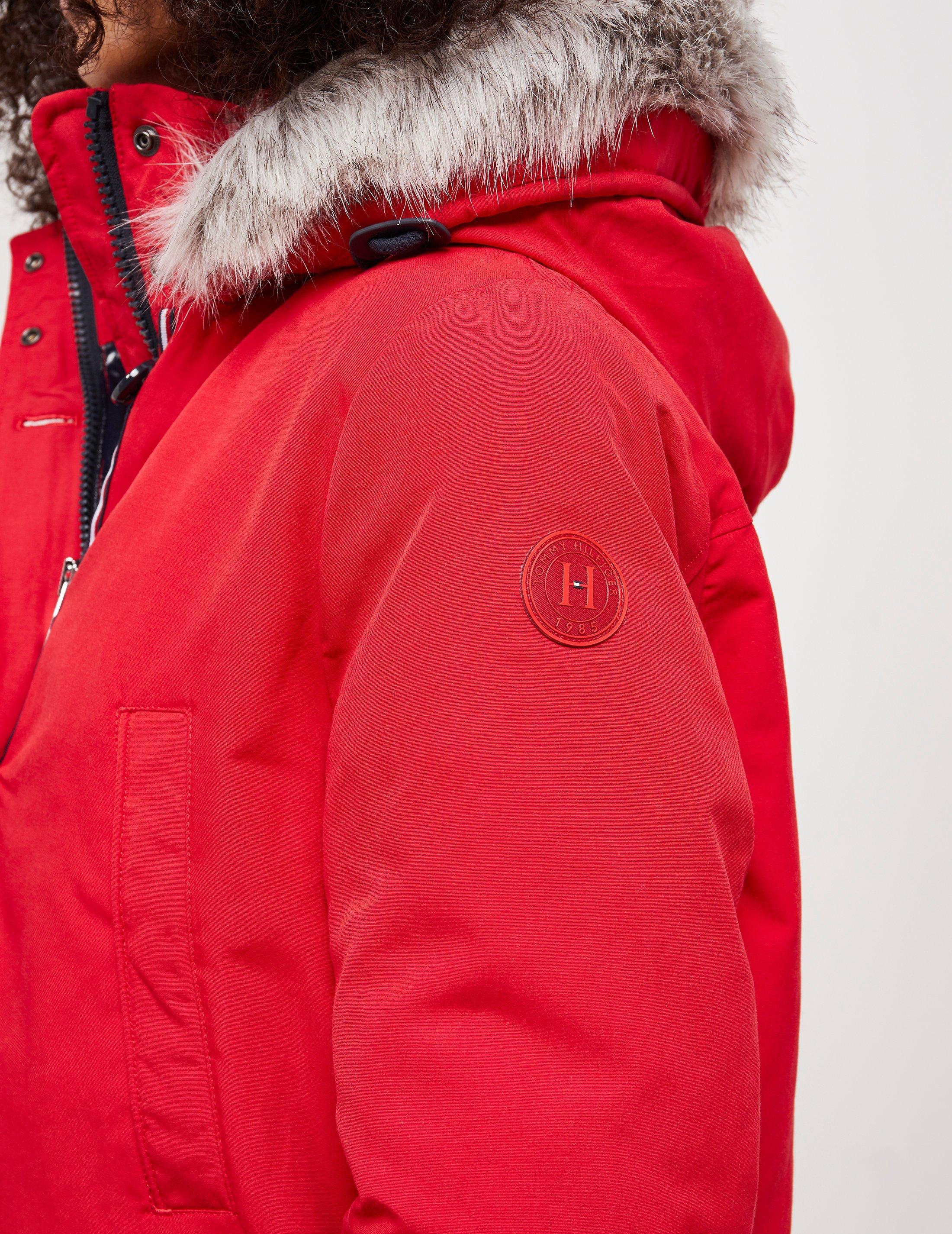 tommy hilfiger red coat