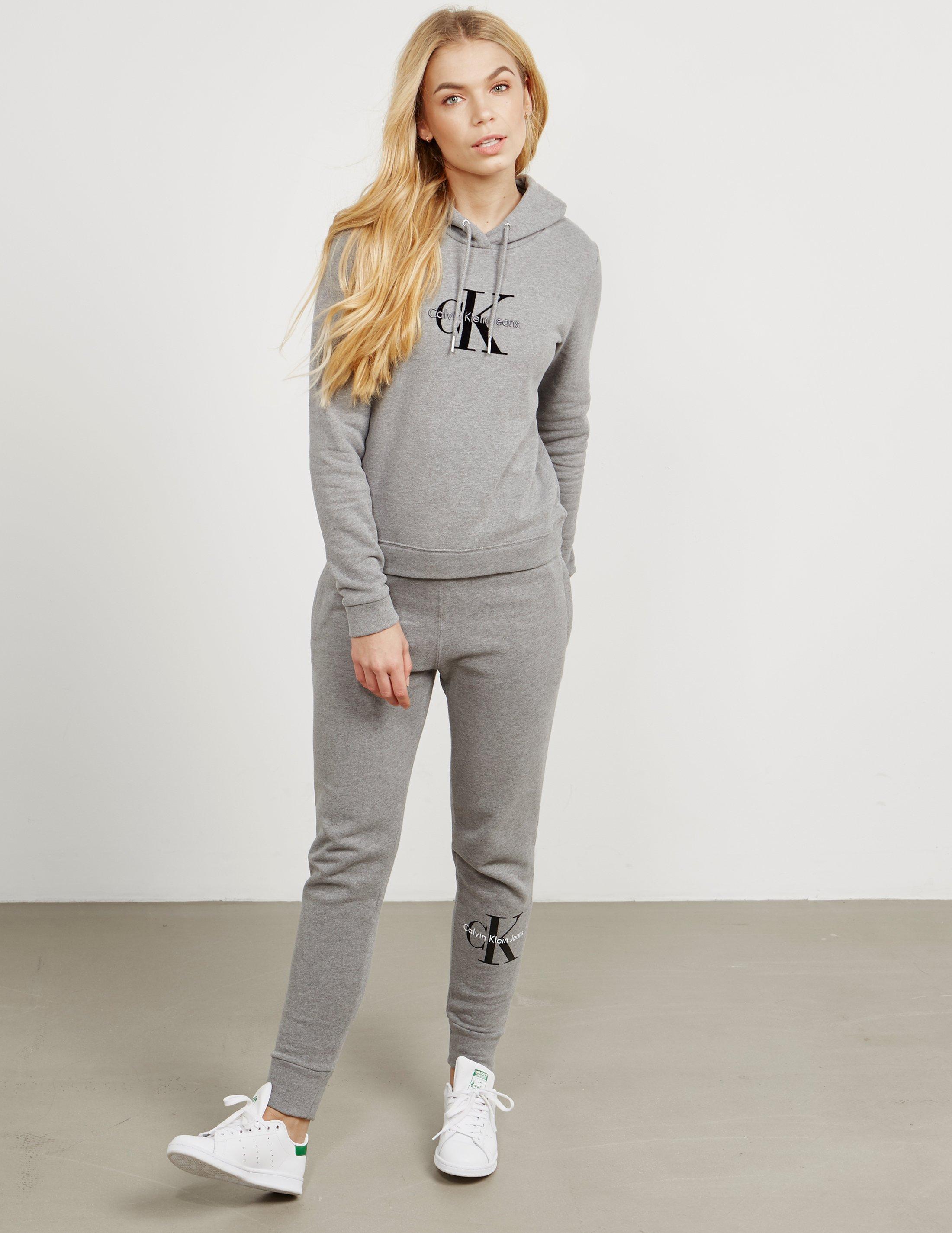 womens grey calvin klein tracksuit
