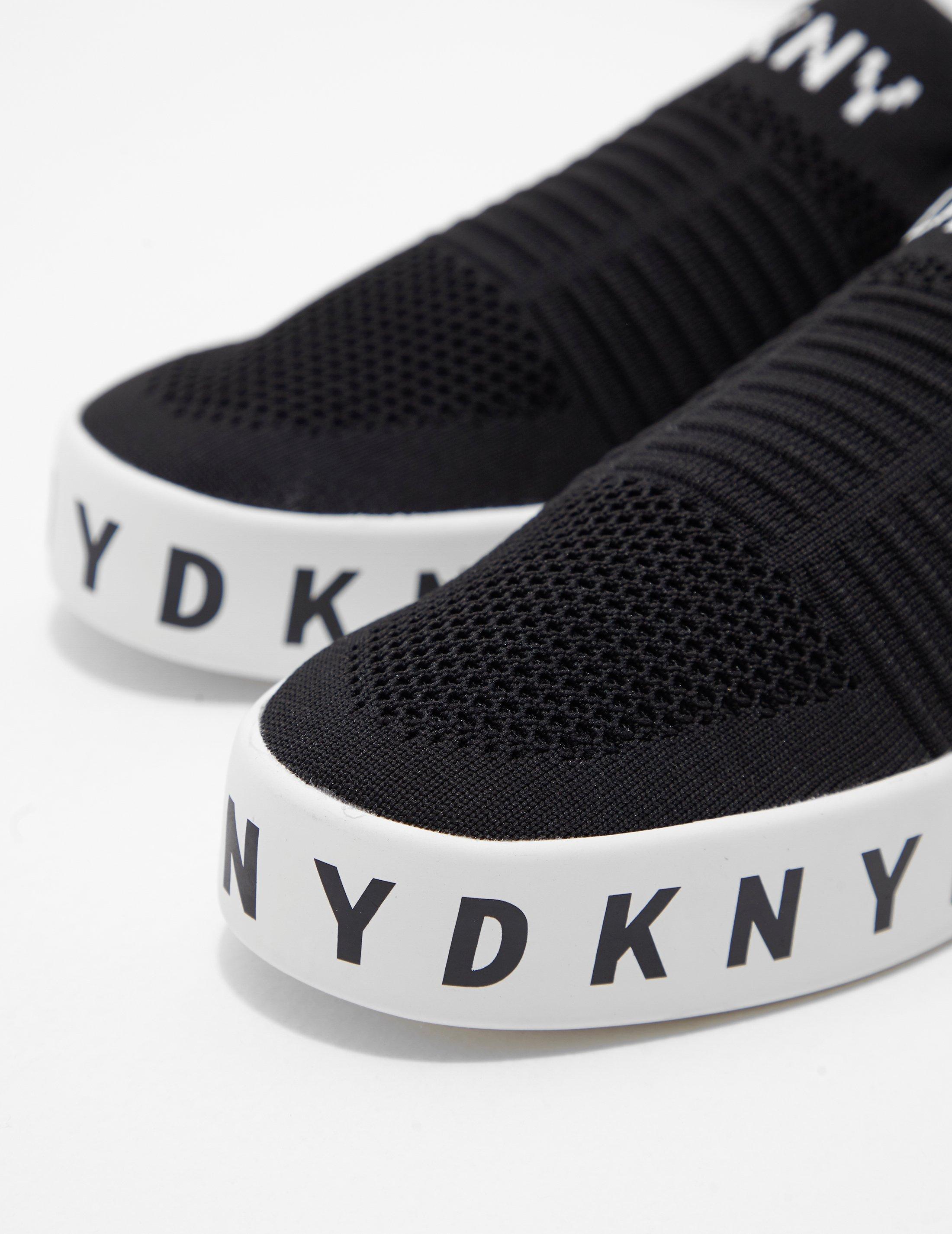 DKNY Rubber Platform Logo Slip On Trainer in Black - Lyst