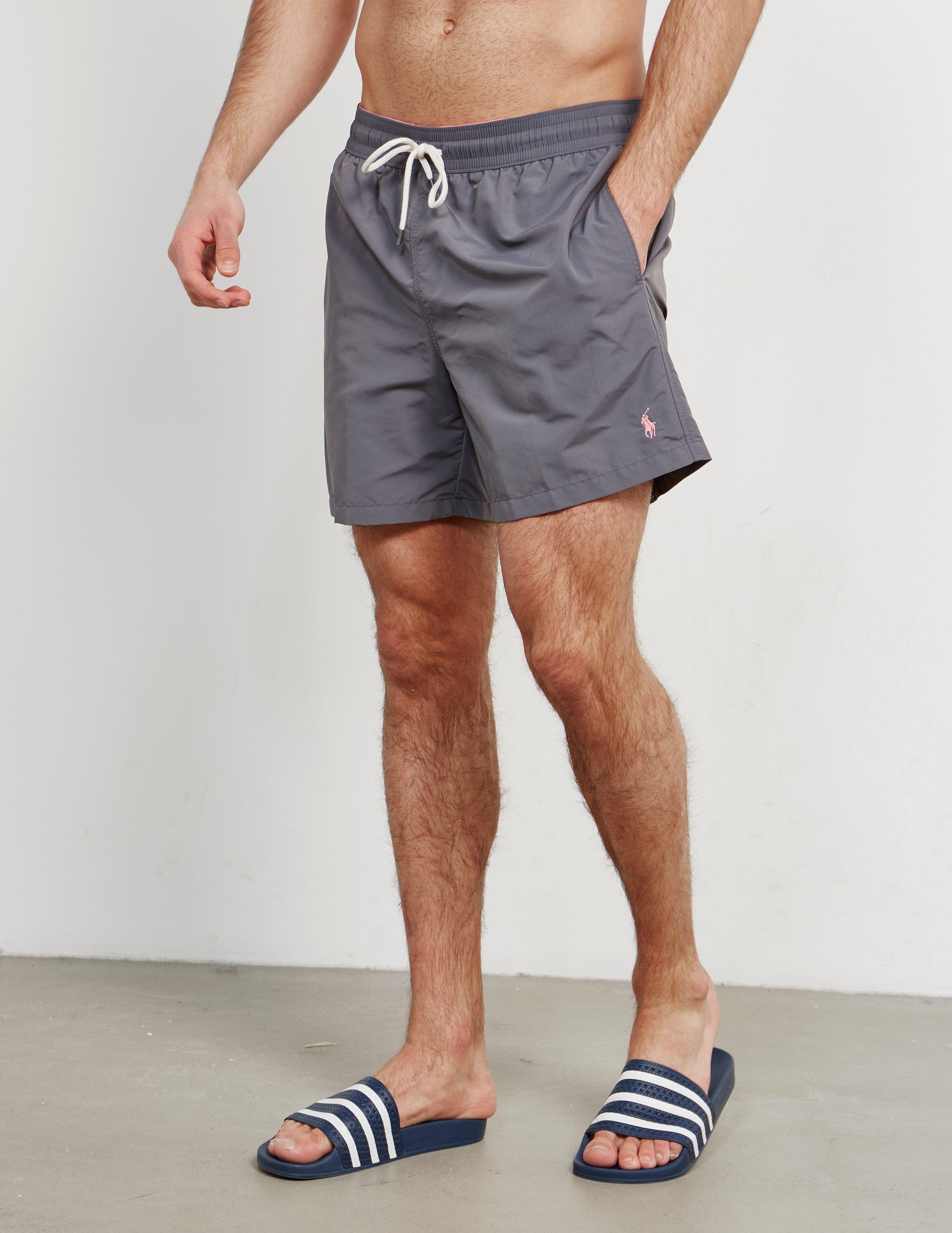 Polo Ralph Lauren Mens Basic Swim Shorts Grey in Gray for Men | Lyst