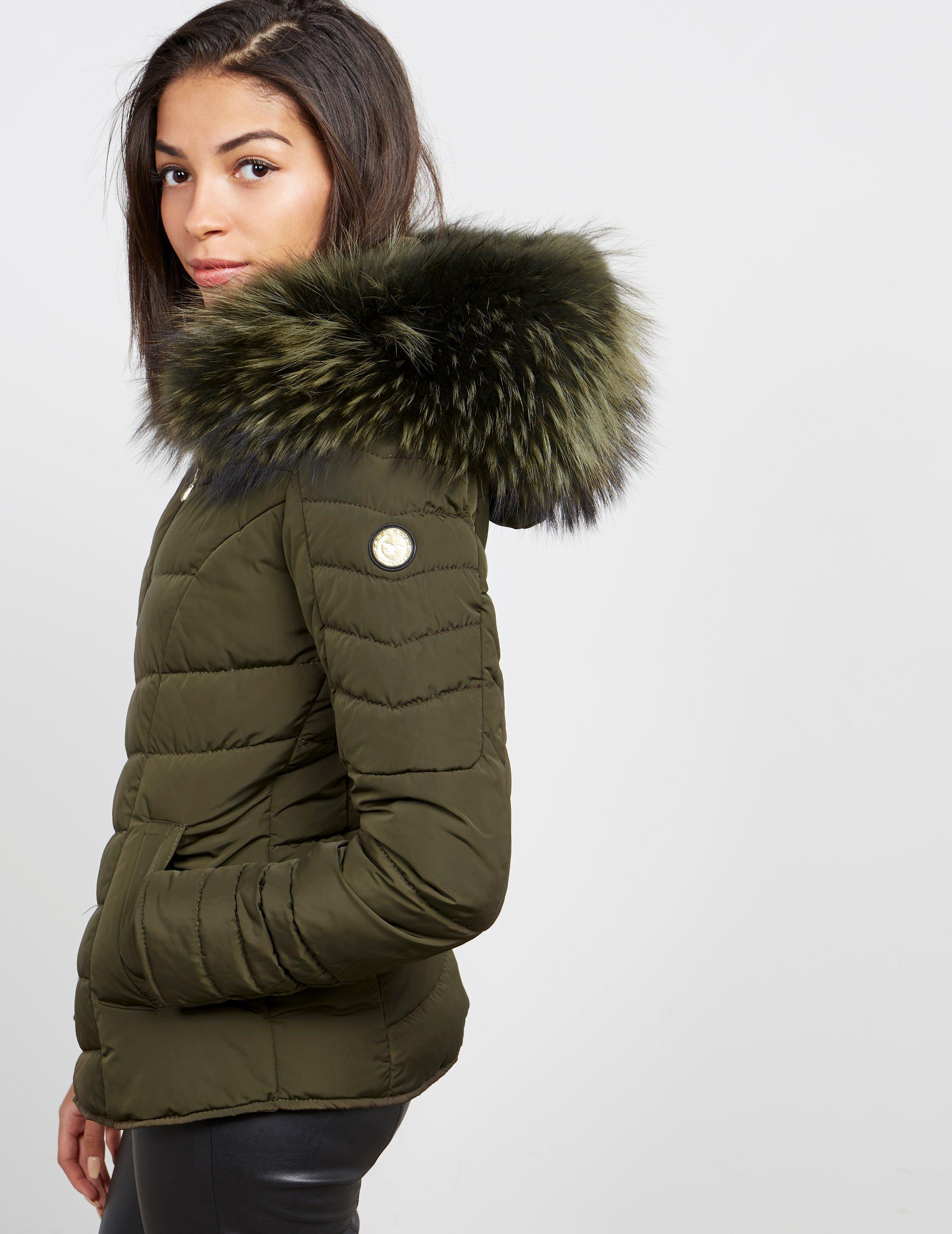 FROCCELLA Chevron Padded Jacket Green - Lyst
