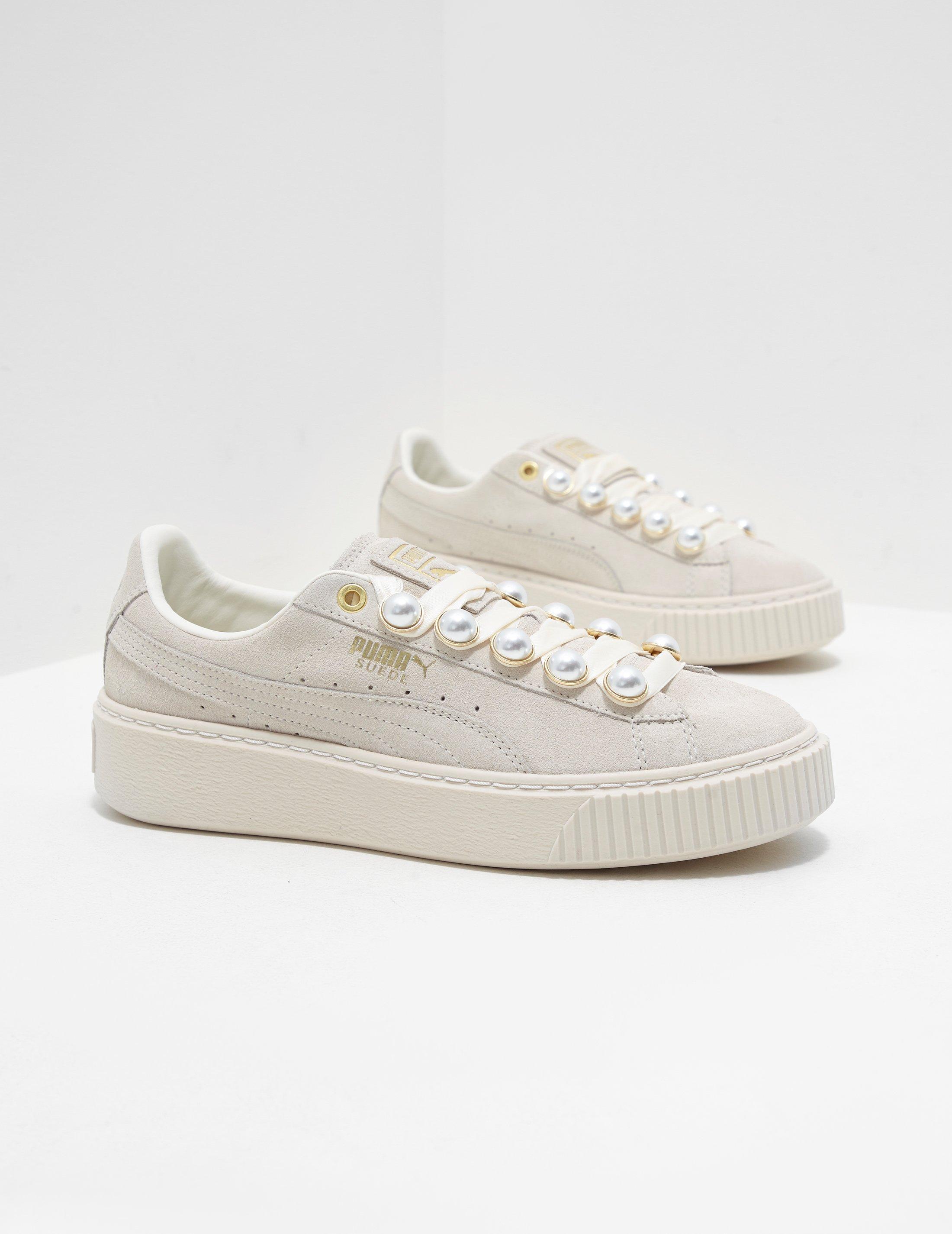 suede platform bling