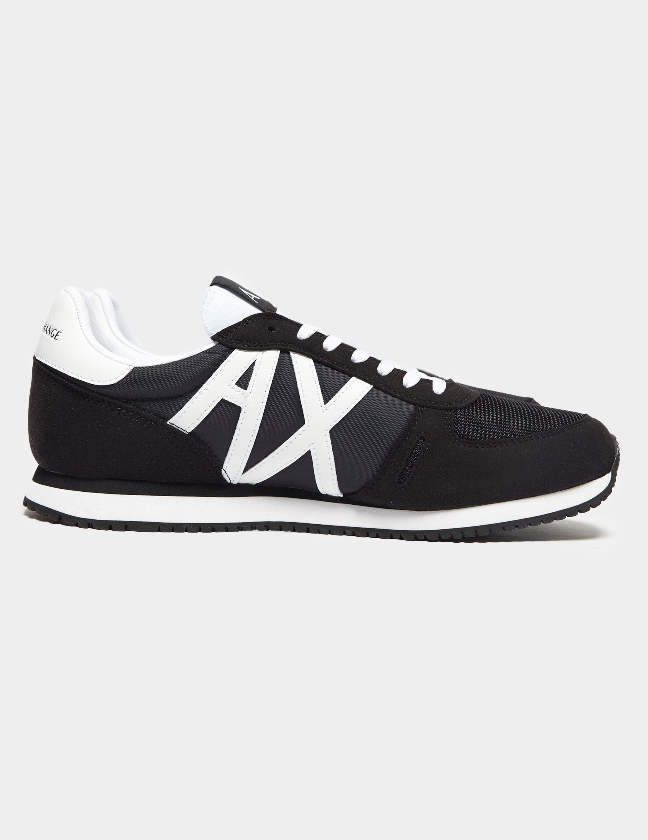 Armani Exchange Lace-up Sneakers in Black/White (Black) for Men - Lyst