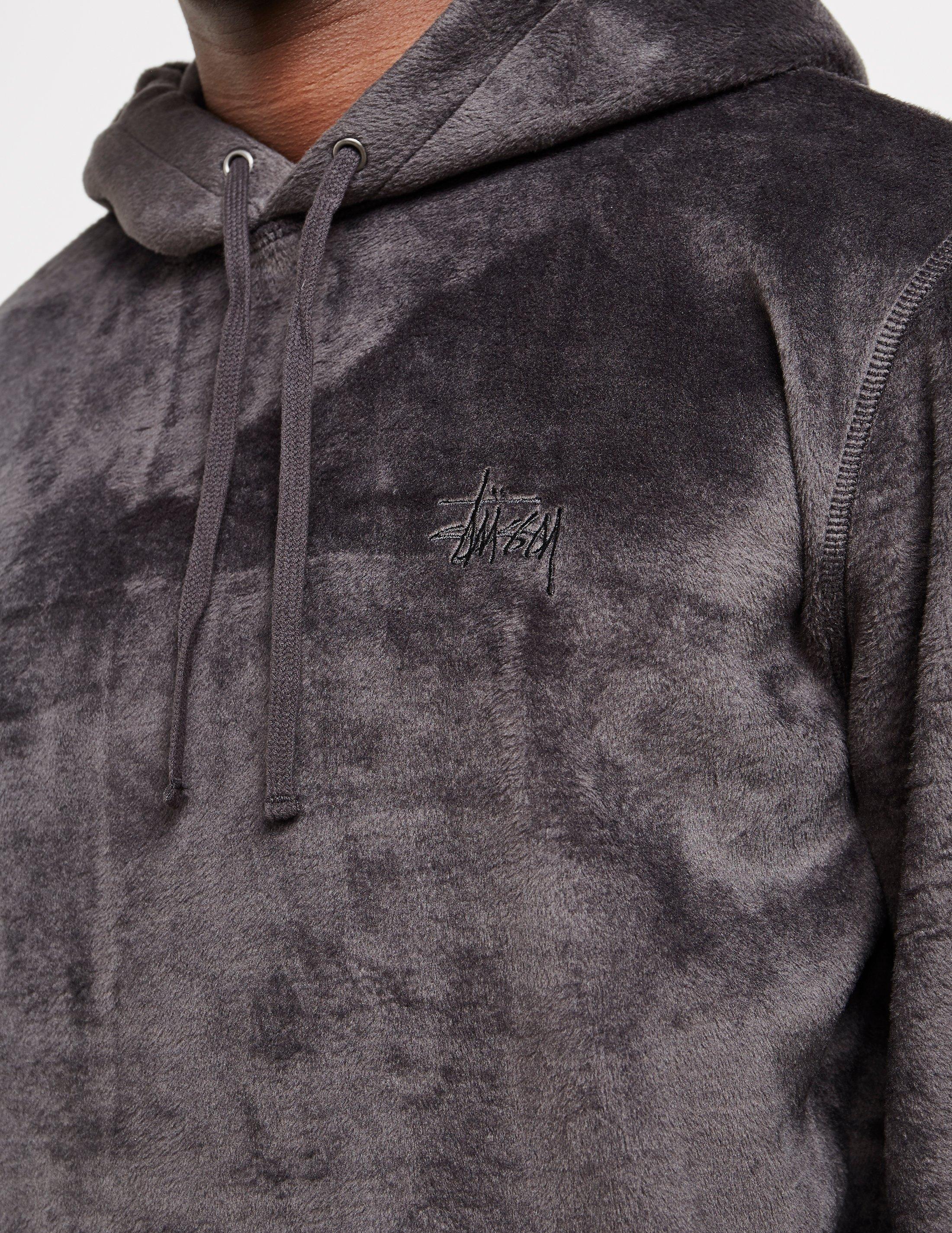 stussy pile fleece hoodie