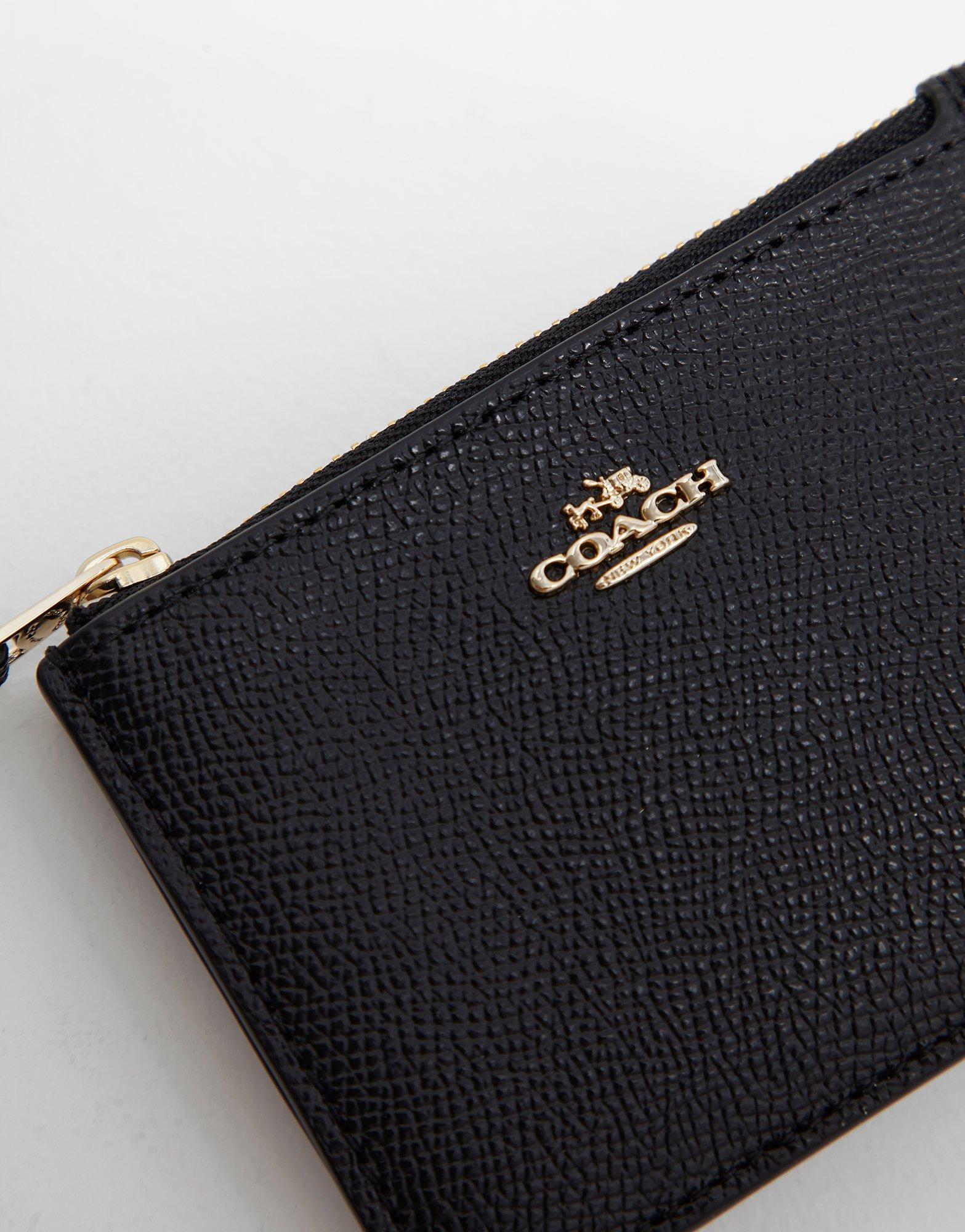 COACH Leather Womens Mini Card Holder Black Lyst