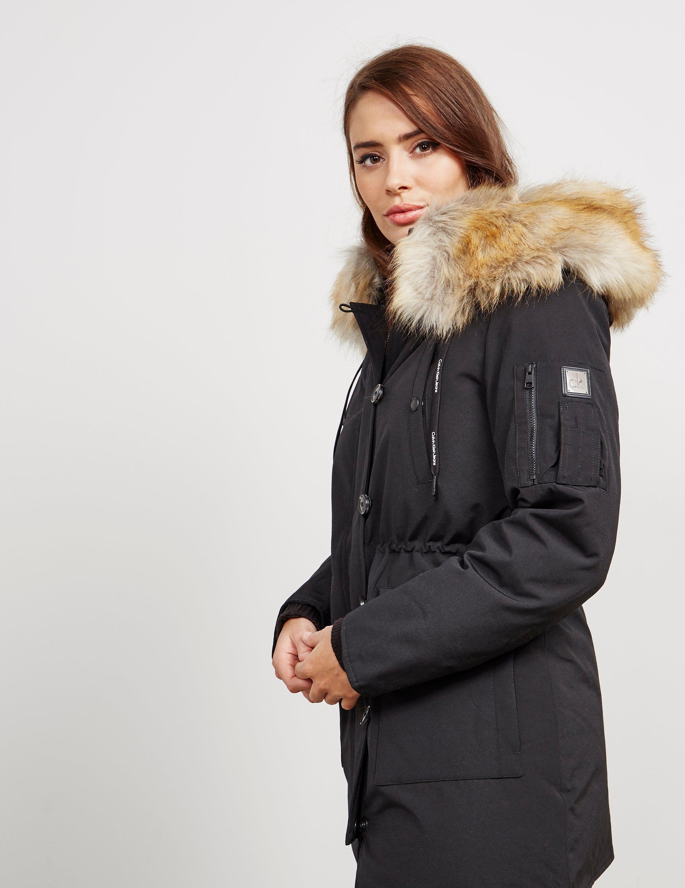 Cable car trade volume Calvin Klein Womens Olivia Padded Parka - Online Exclusive Black | Lyst