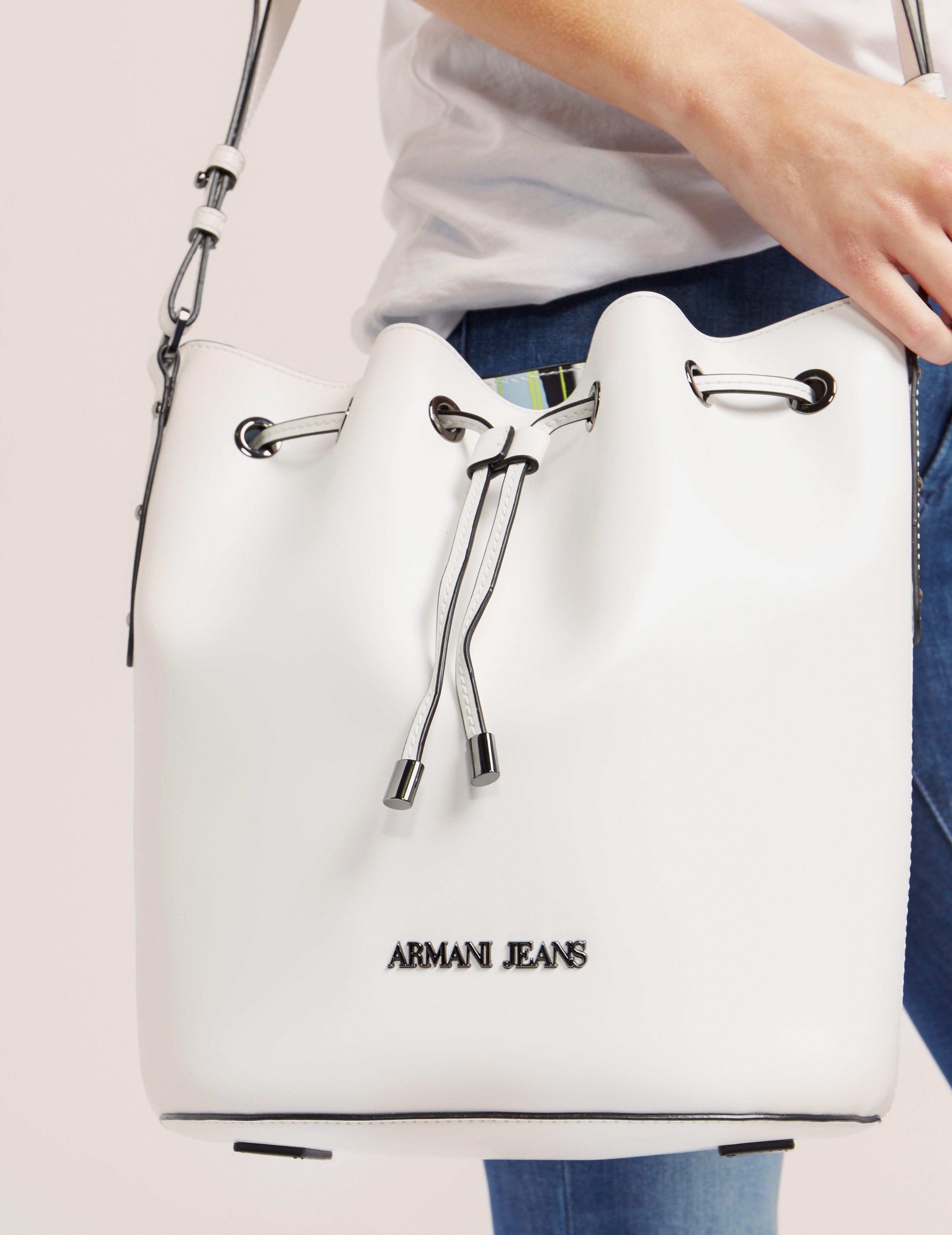 Armani Jeans Leather Womens Bucket Bag 