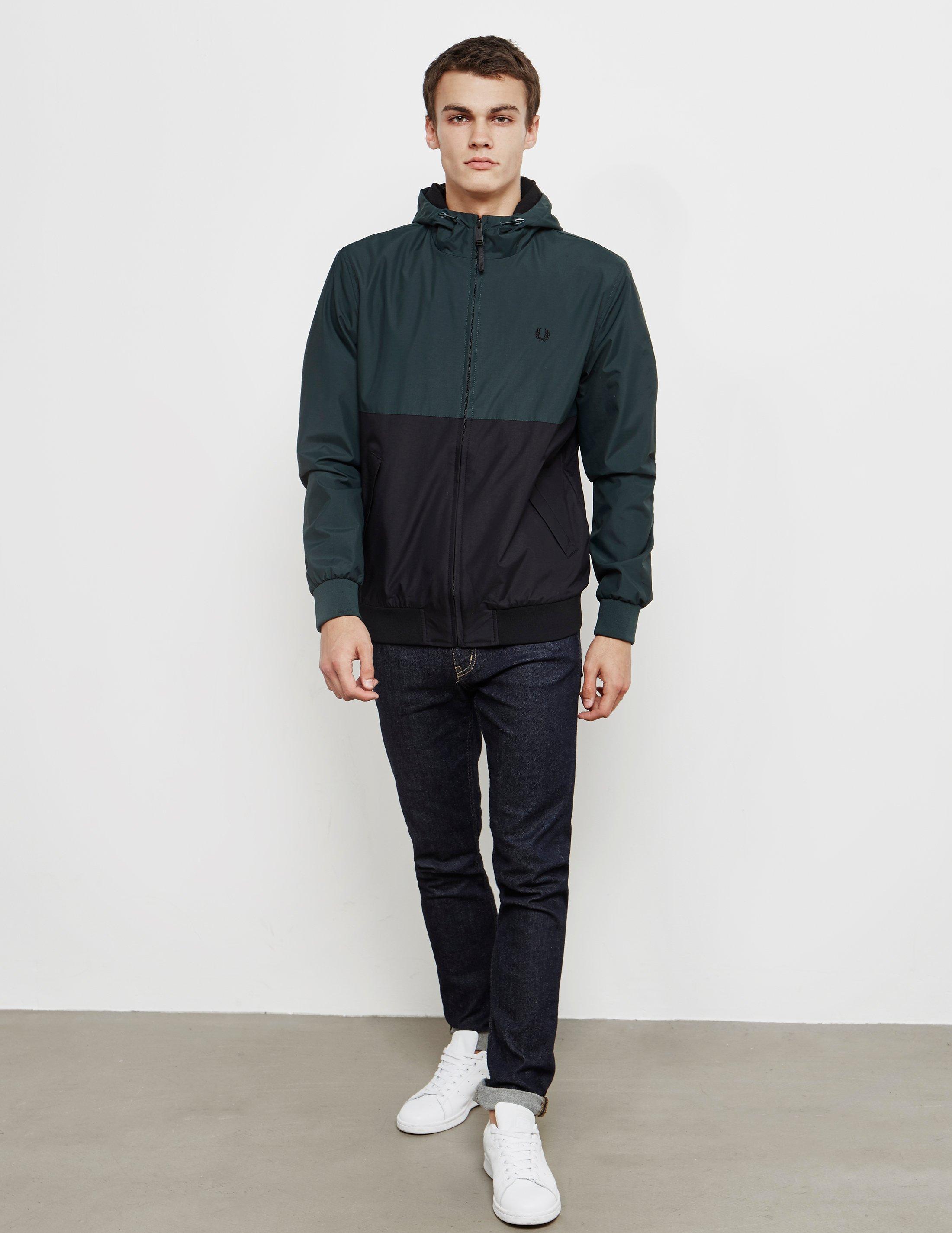 Fred Perry Synthetic Colour Block Brentham Jacket - Exclusive - Exclusively  To Tessuti Green for Men | Lyst