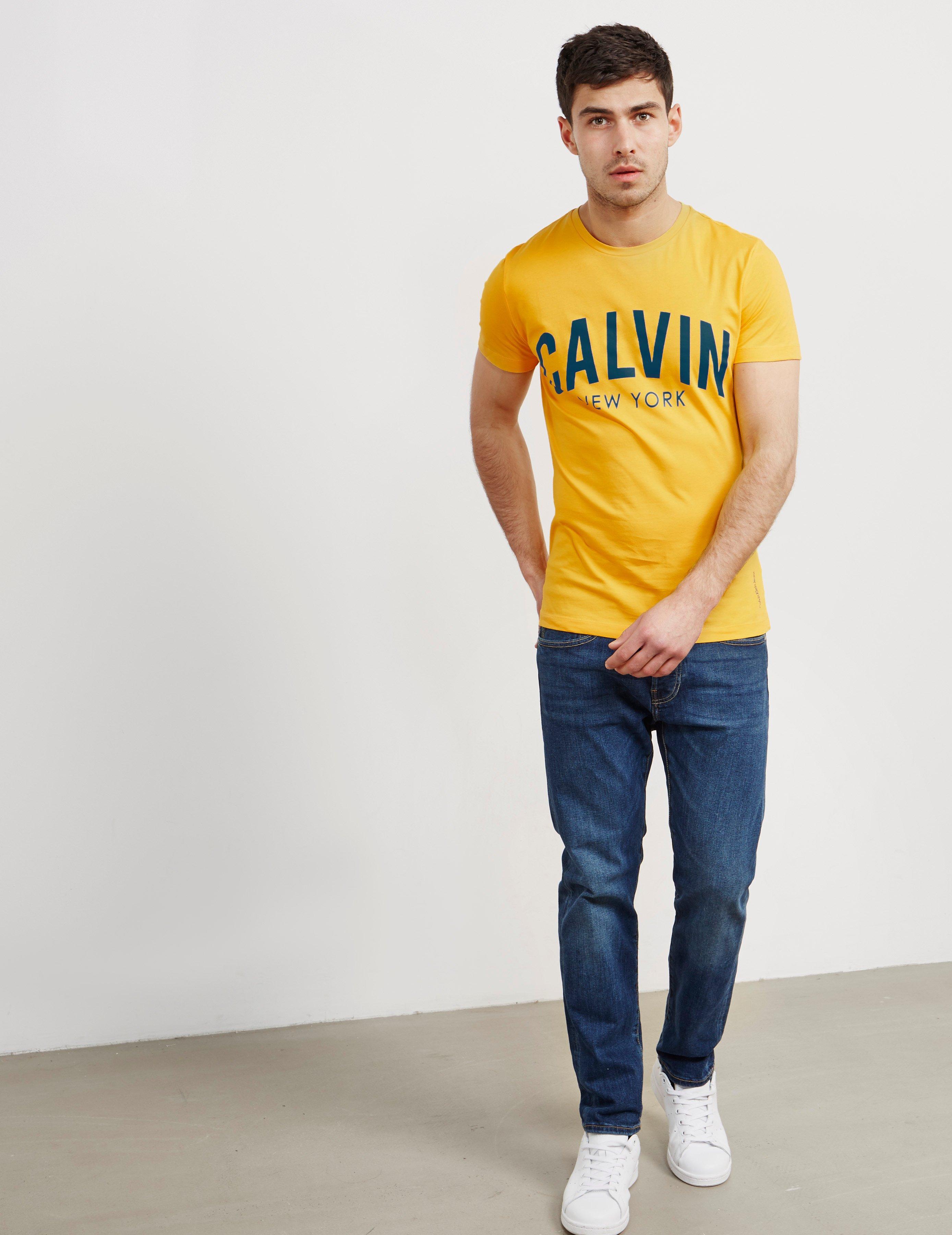 CALVIN KLEIN 205W39NYC Cotton Mens New York Short Sleeve T-shirt Yellow for  Men - Lyst