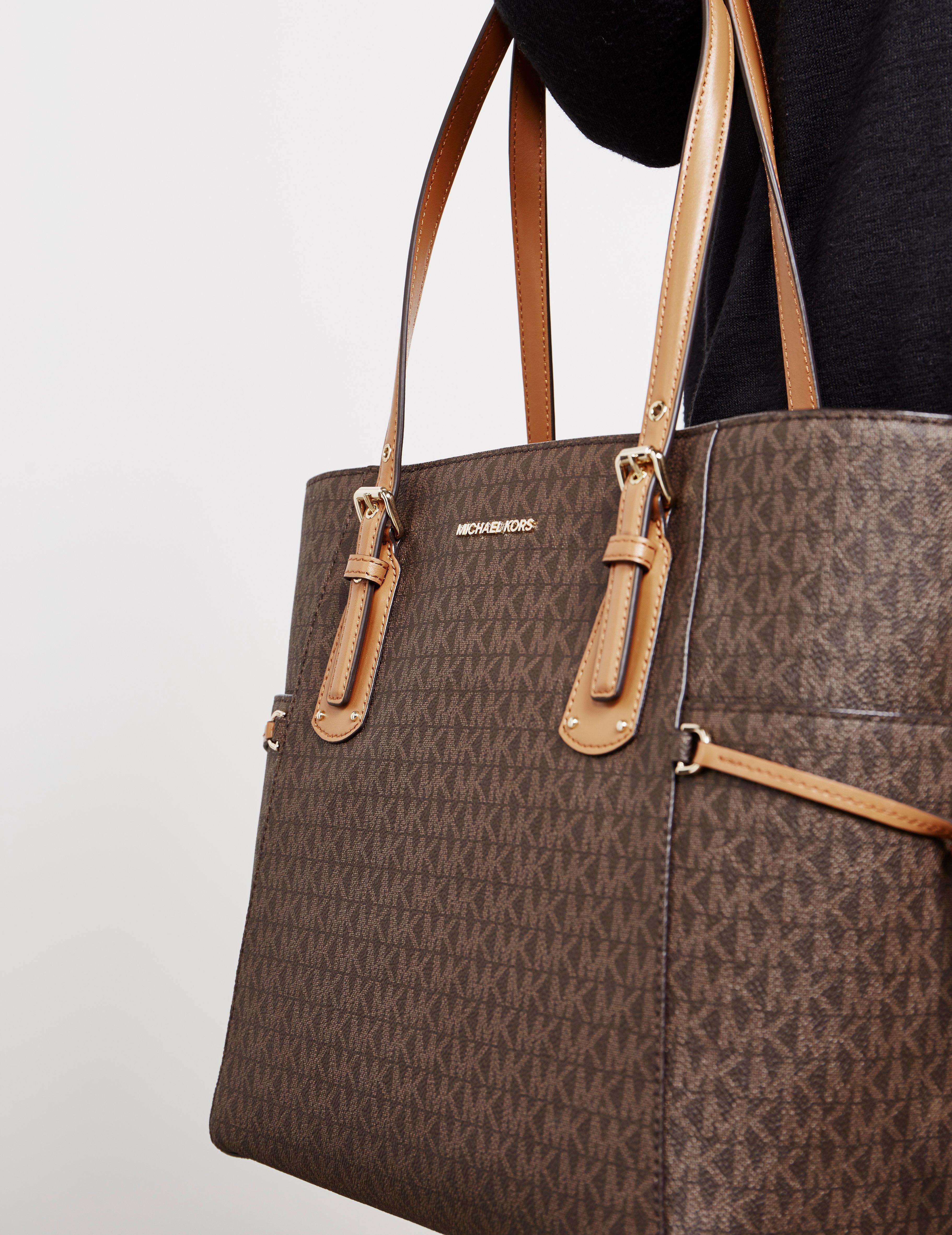 michael kors signature voyager tote