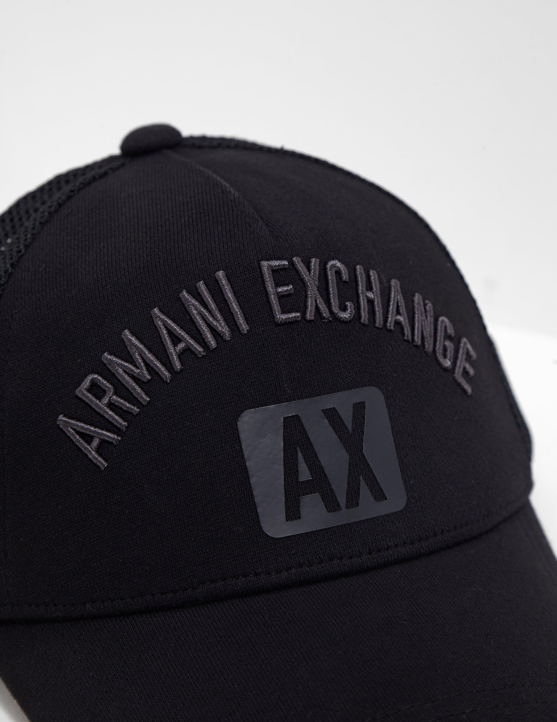 Armani Exchange Trucker Cap Black in Black for Men Lyst