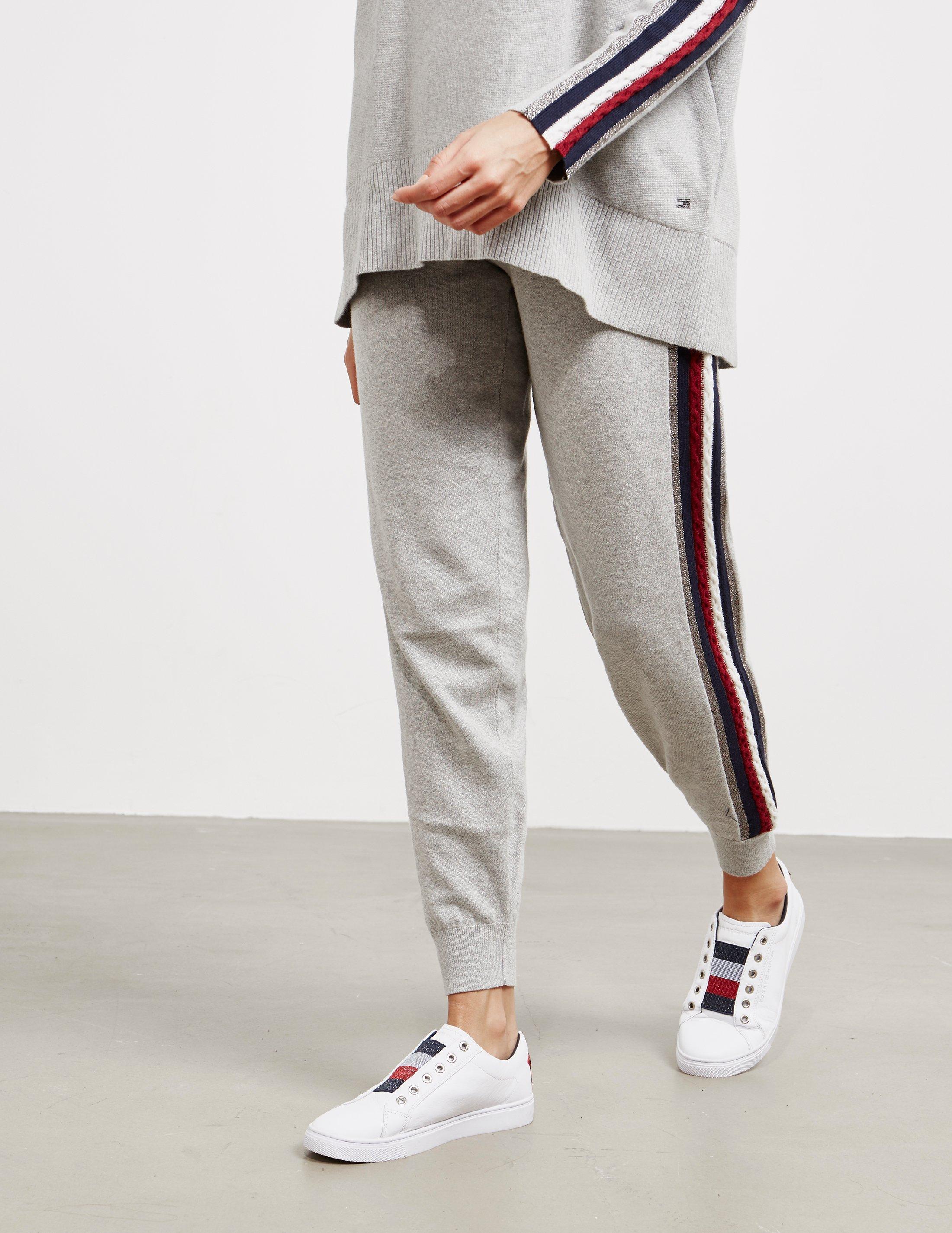 Tommy Hilfiger Cotton Icon Tara Track Pants Grey in Gray - Lyst