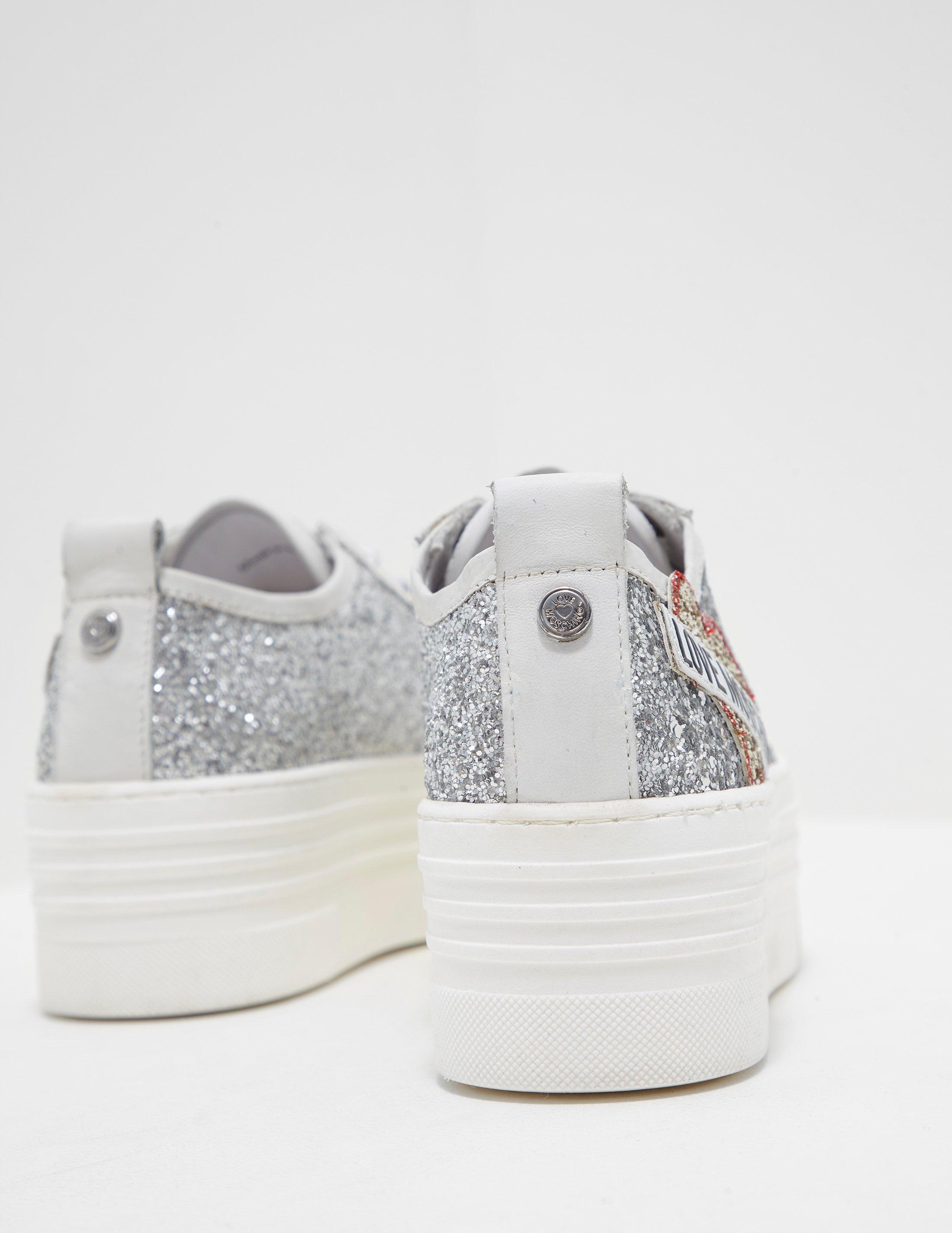 glitter platform trainers