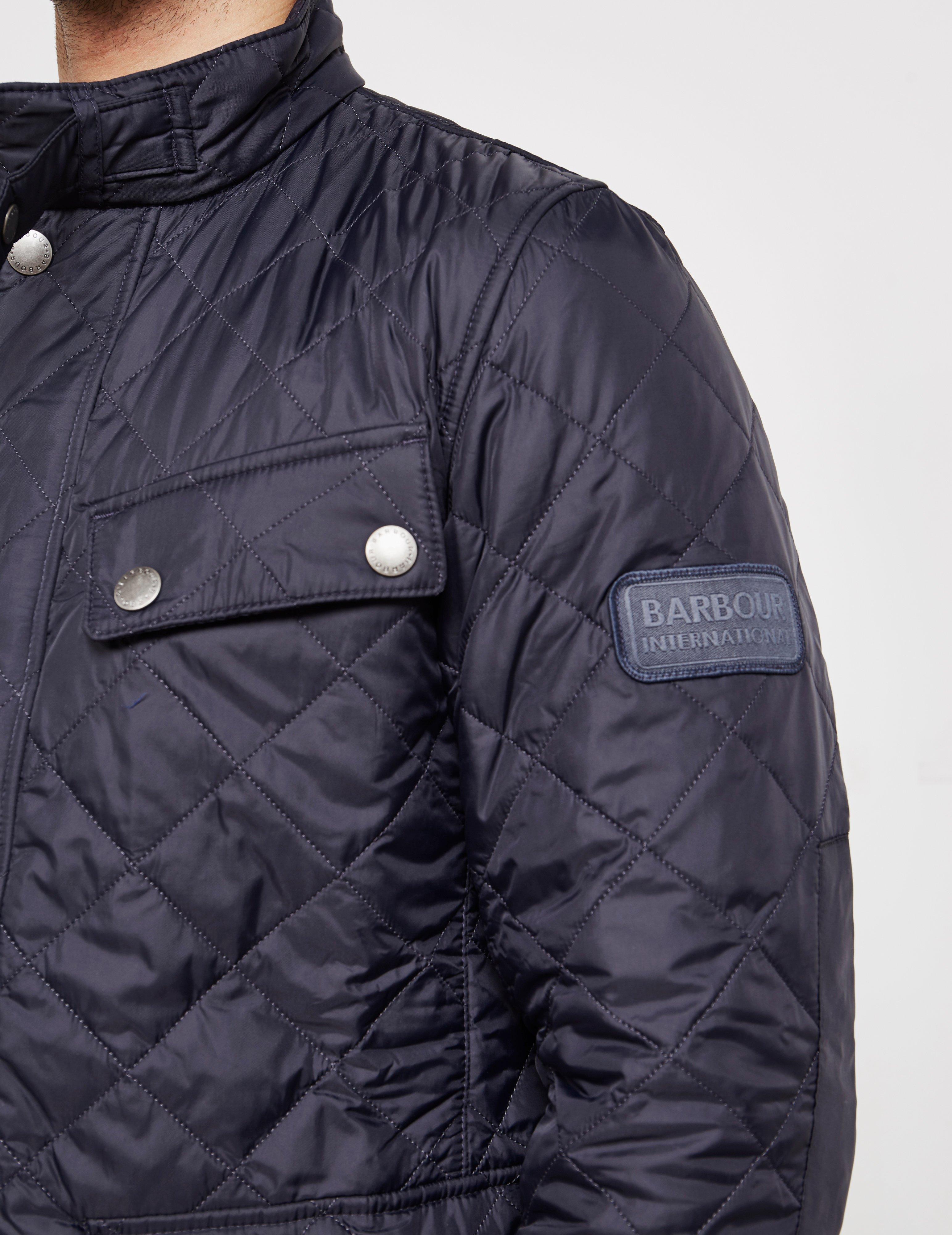Barbour Cotton Ariel Quilted Jacket Navy Blue for Men - Lyst