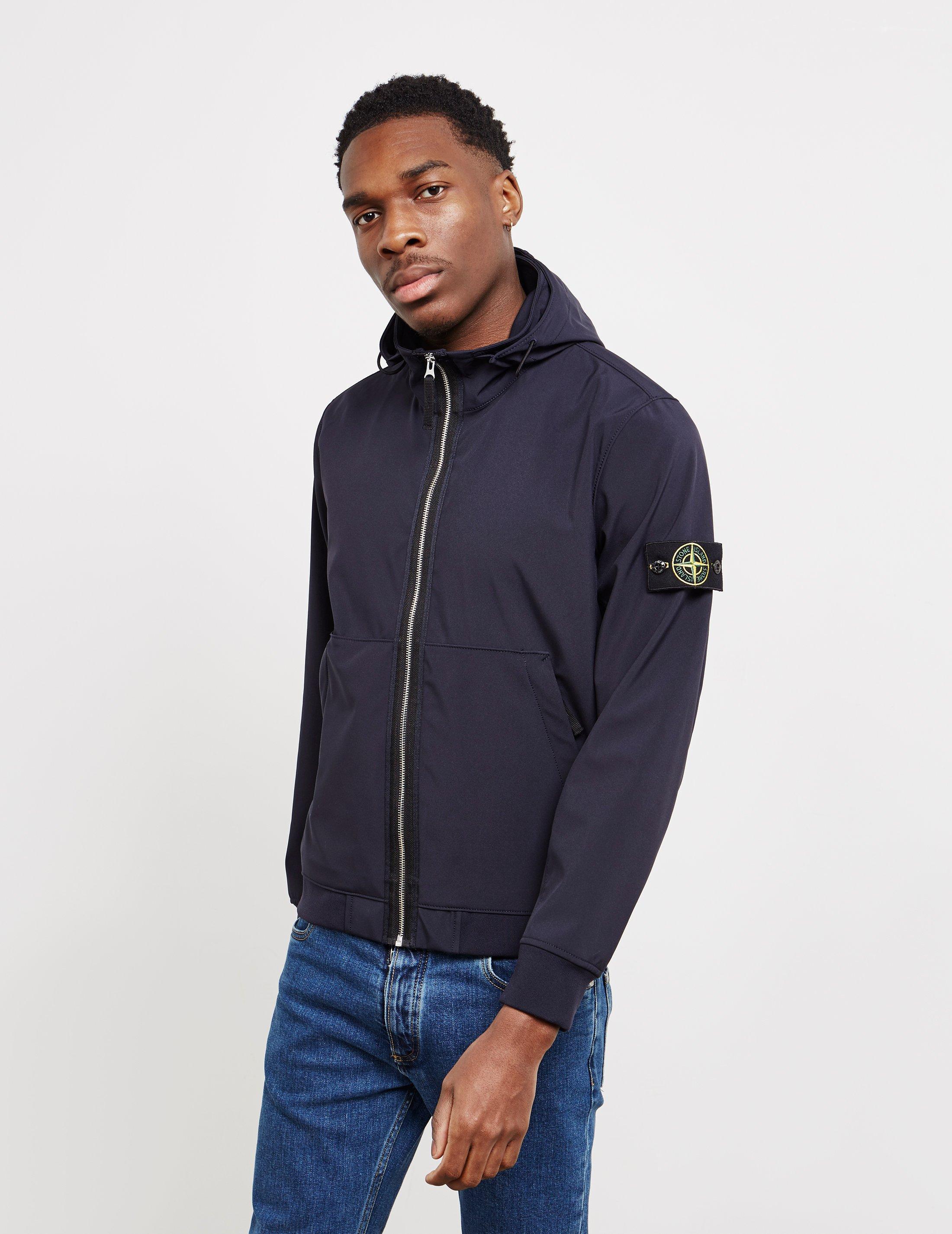 Stone Island Synthetic Softshell Jacket Navy Blue For Men Lyst Stone Island Synthetic Softshell Jacket Navy Blue For Men Lyst