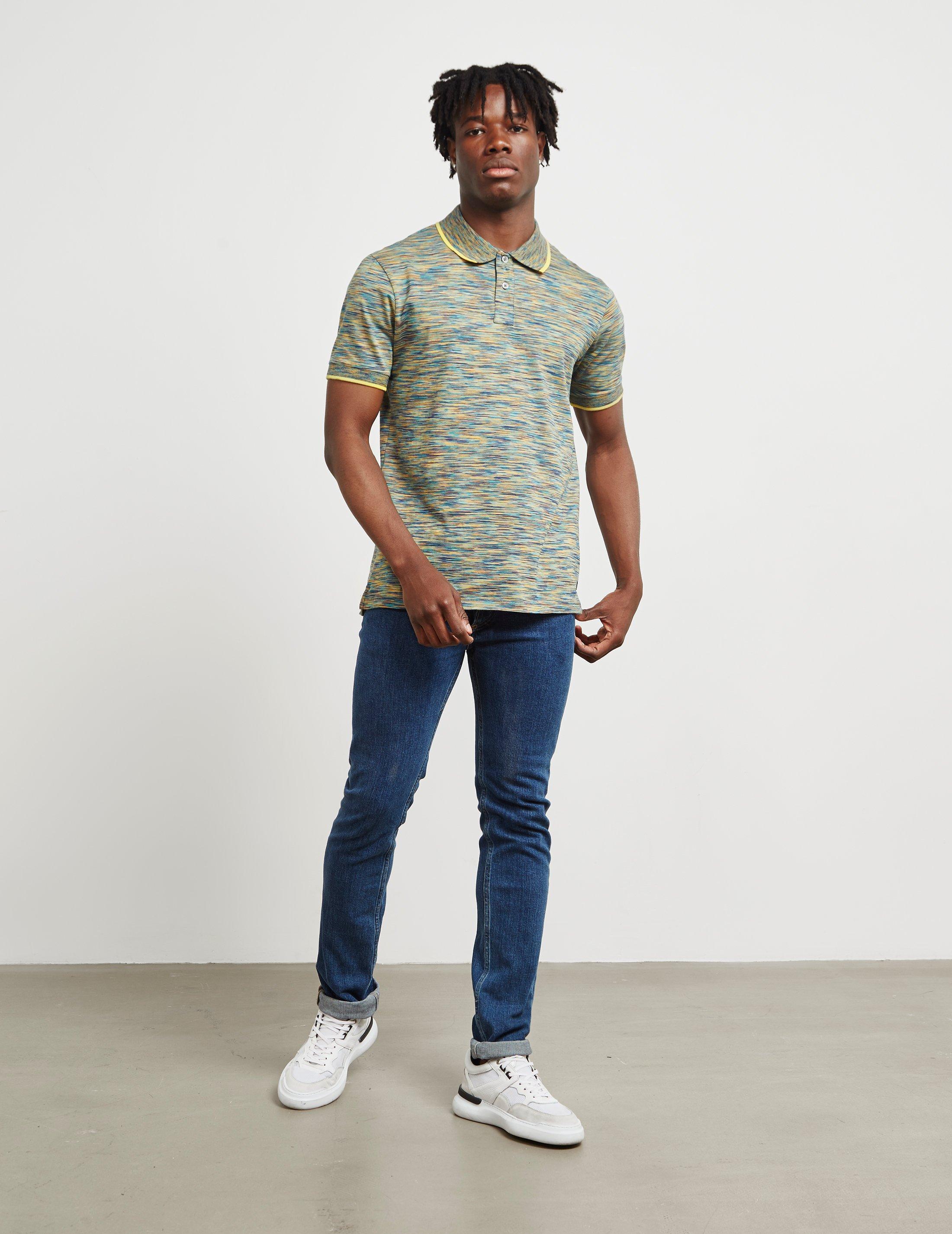 PS by Paul Smith Space Dye Short Sleeve Polo Shirt Yellow for Men | Lyst