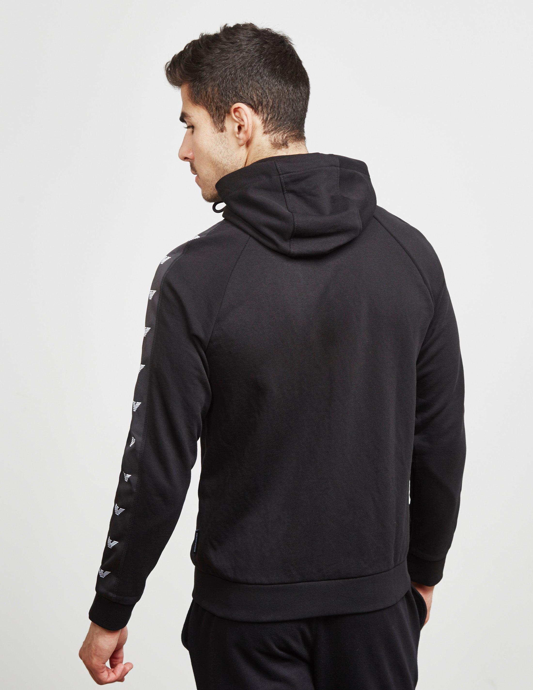 emporio armani eagle tape full zip hoodie