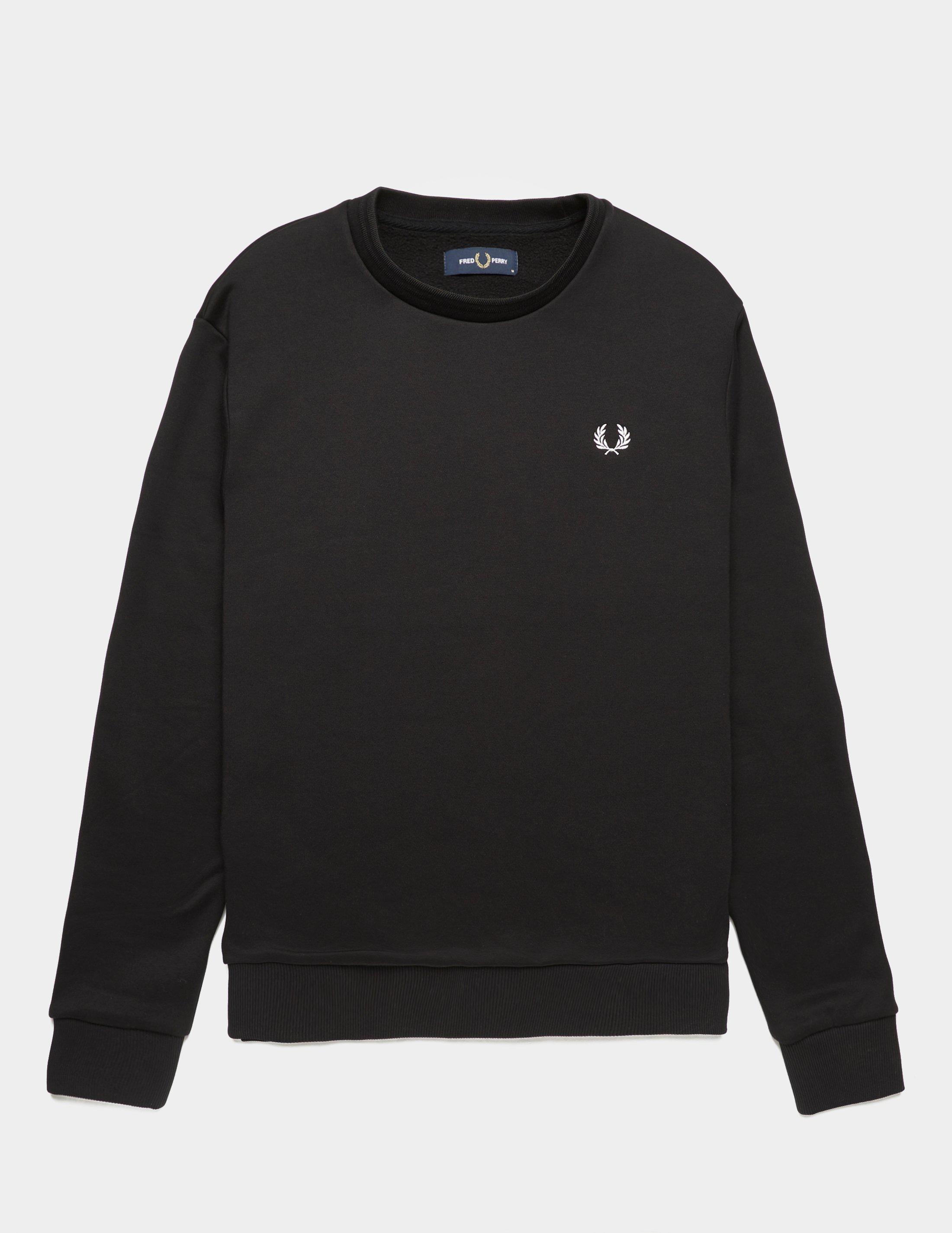 Fred Perry Cotton Back Print Sweatshirt Black for Men - Lyst