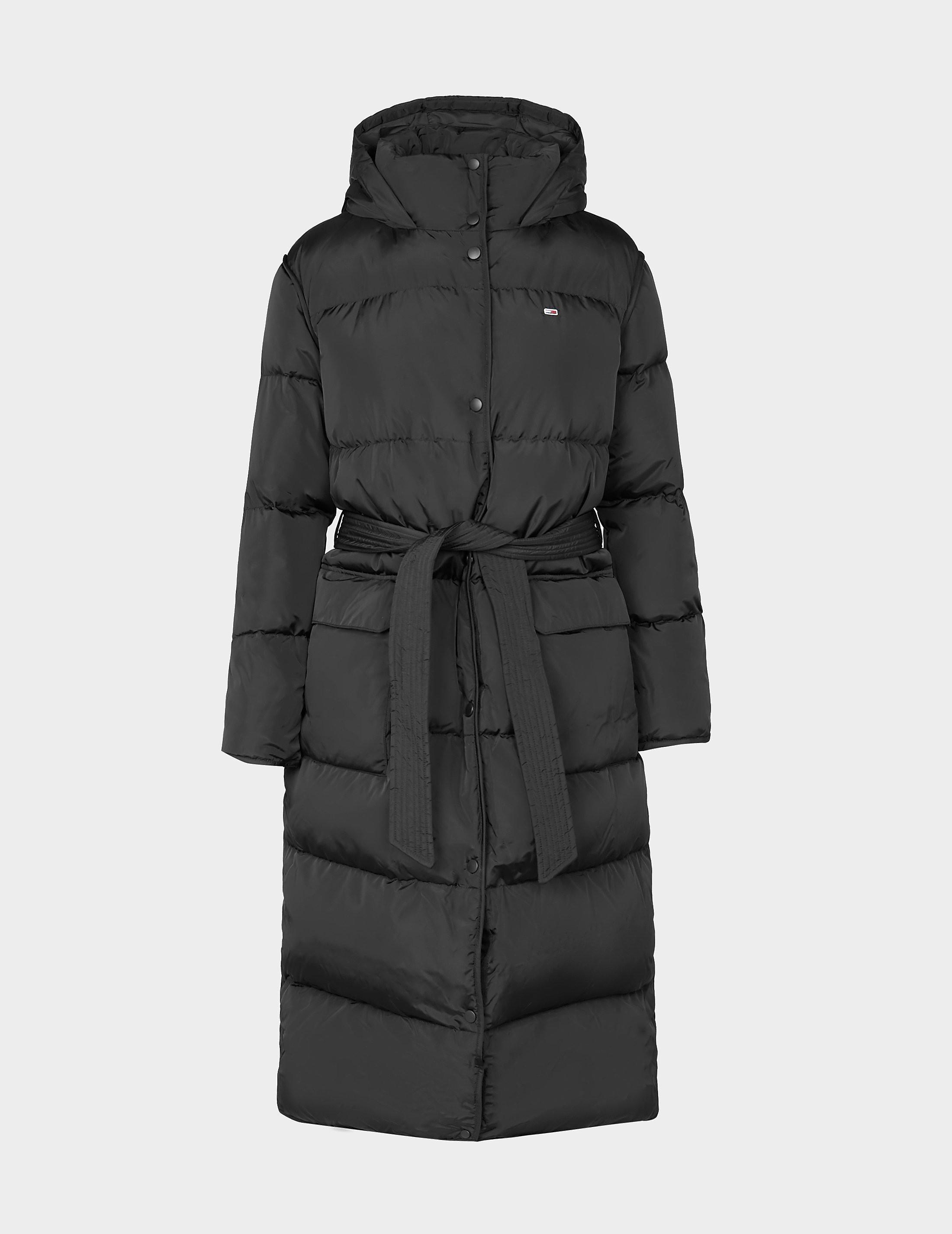 tommy hilfiger belted puffer coat