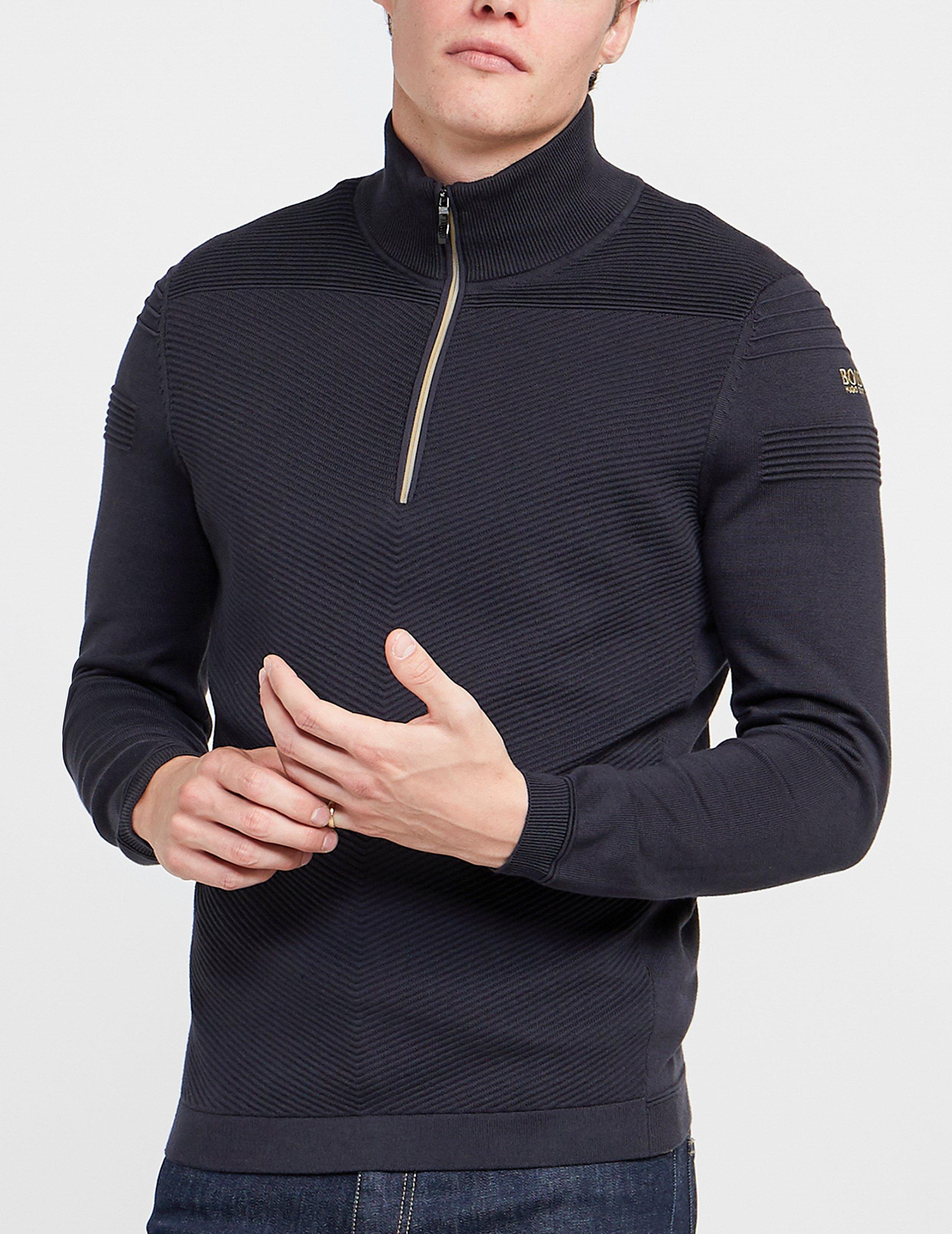 hugo boss half zip sweater