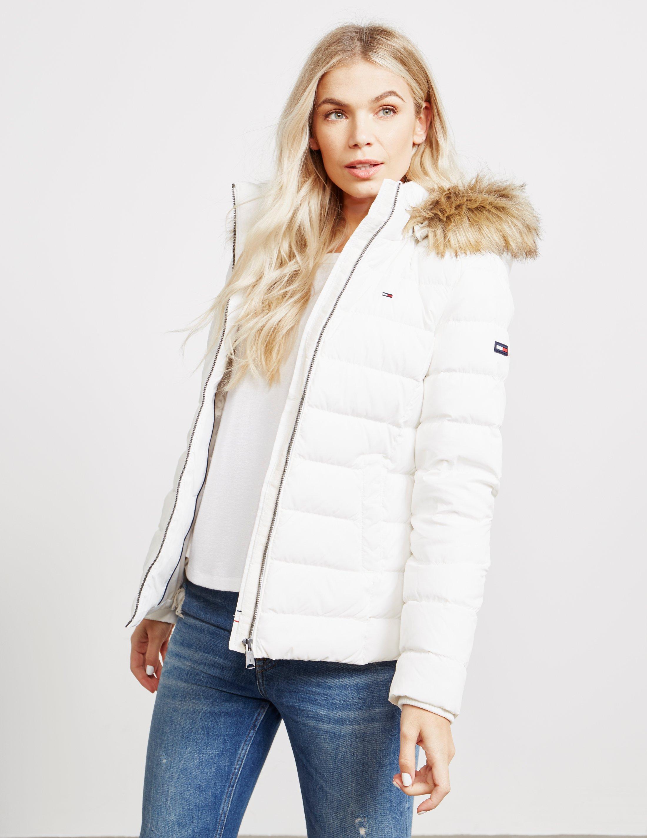 mild Verstrooien Trappenhuis Tommy Jeans Faux Fur Hooded Padded Jacket In White Czech Republic, SAVE 38%  - eagleflair.com