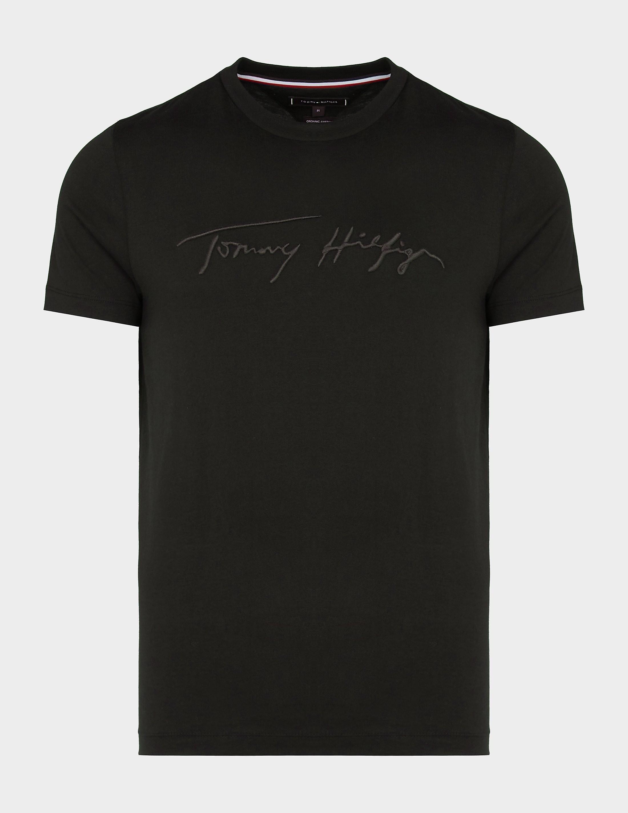 Tommy Hilfiger Cotton Signature Graphic T-shirt in Black for Men | Lyst