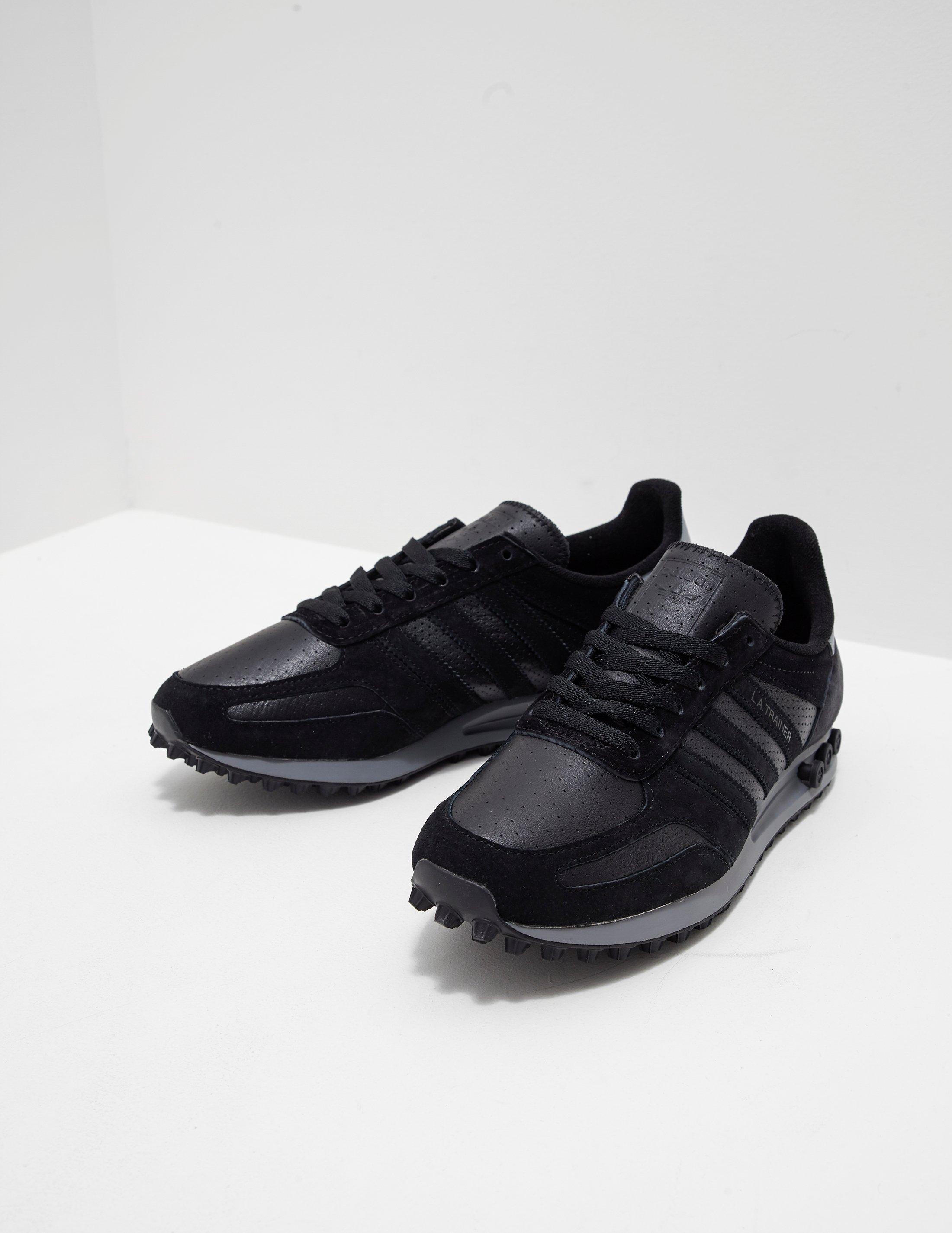adidas Originals Mens La Trainer Leather Black for Men - Lyst