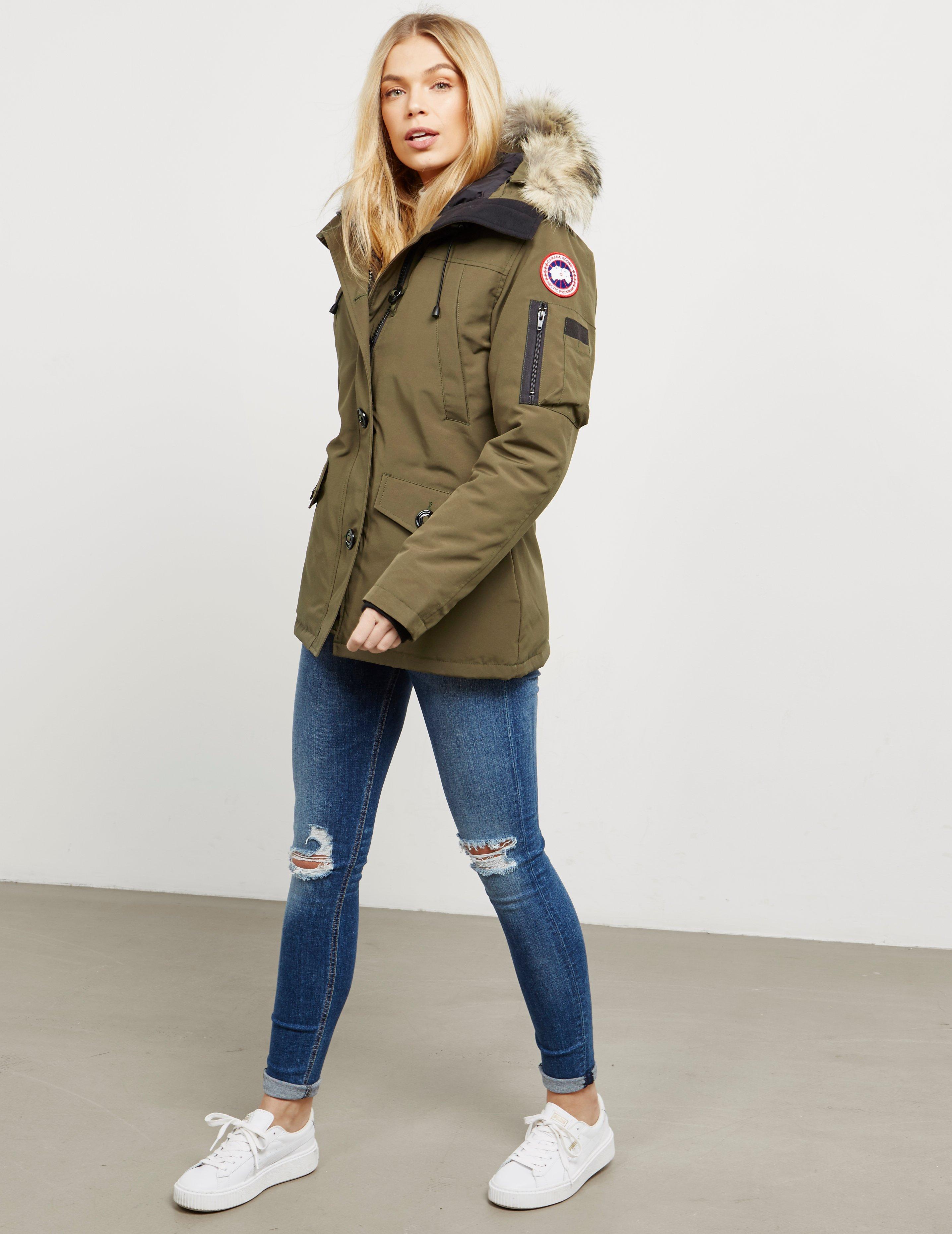 Canada Goose Goose Montebello Padded Parka Jacket Green - Lyst
