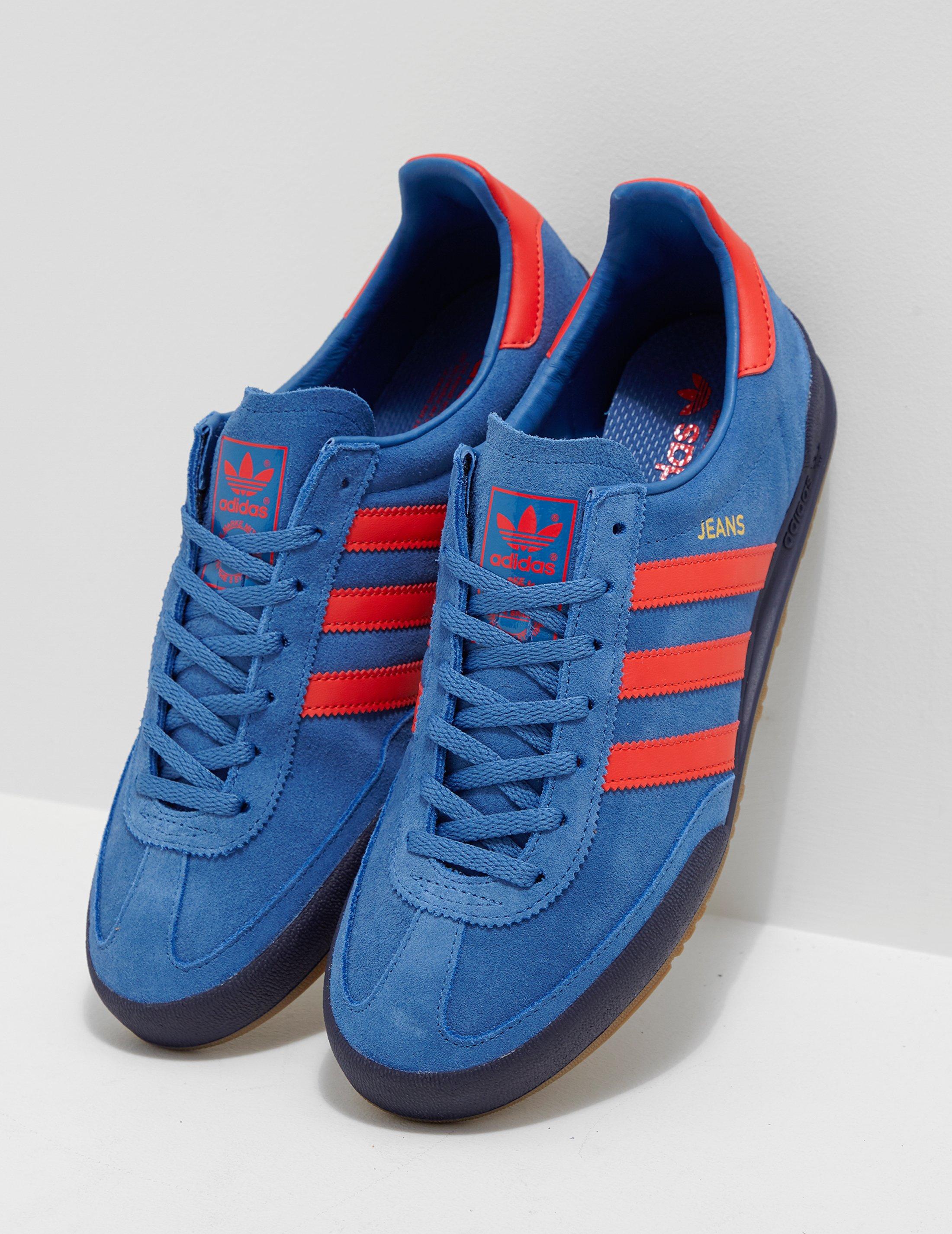 adidas jeans blue and red - 65% OFF 