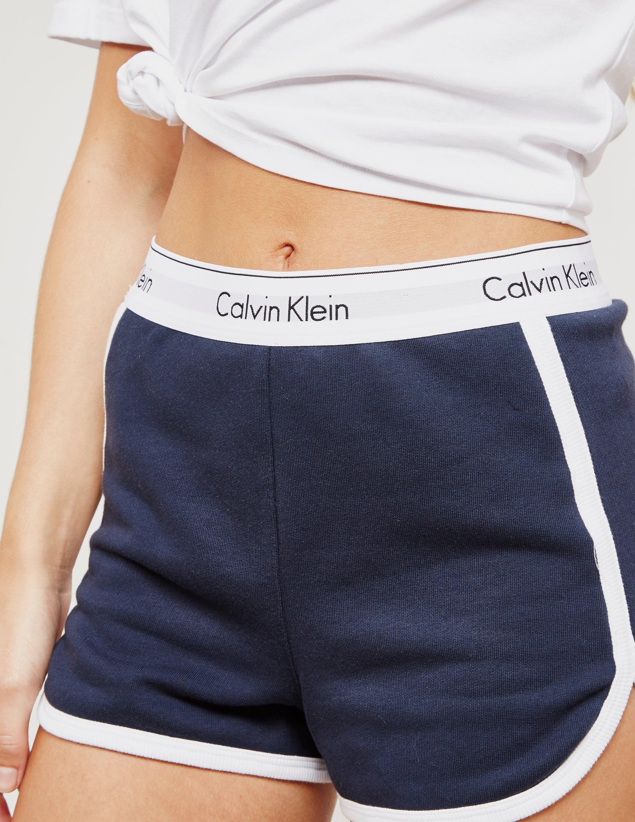 Calvin Klein Cotton Womens Sleep Shorts - Online Exclusive Navy Blue - Lyst