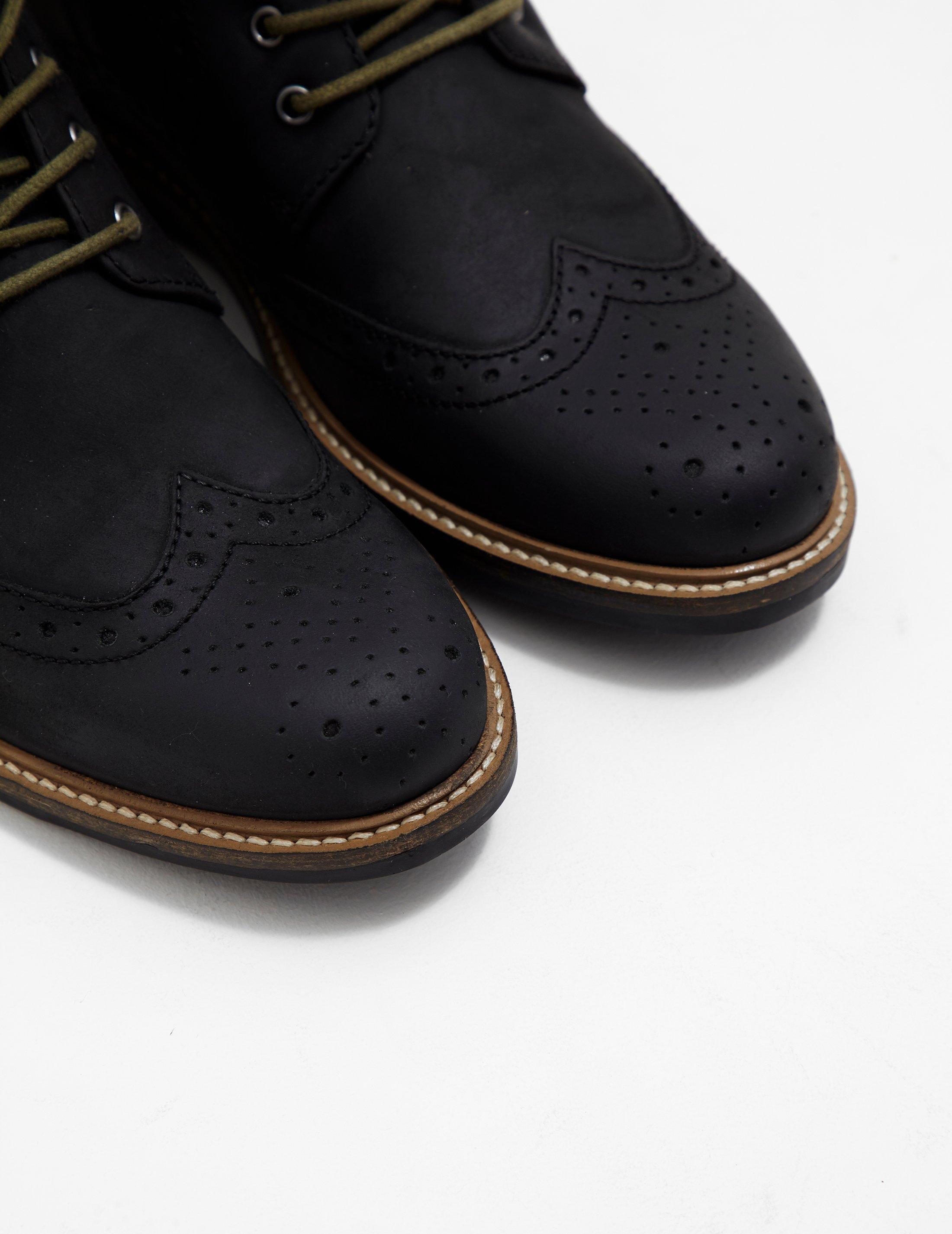 barbour mens black belsay brogue boots