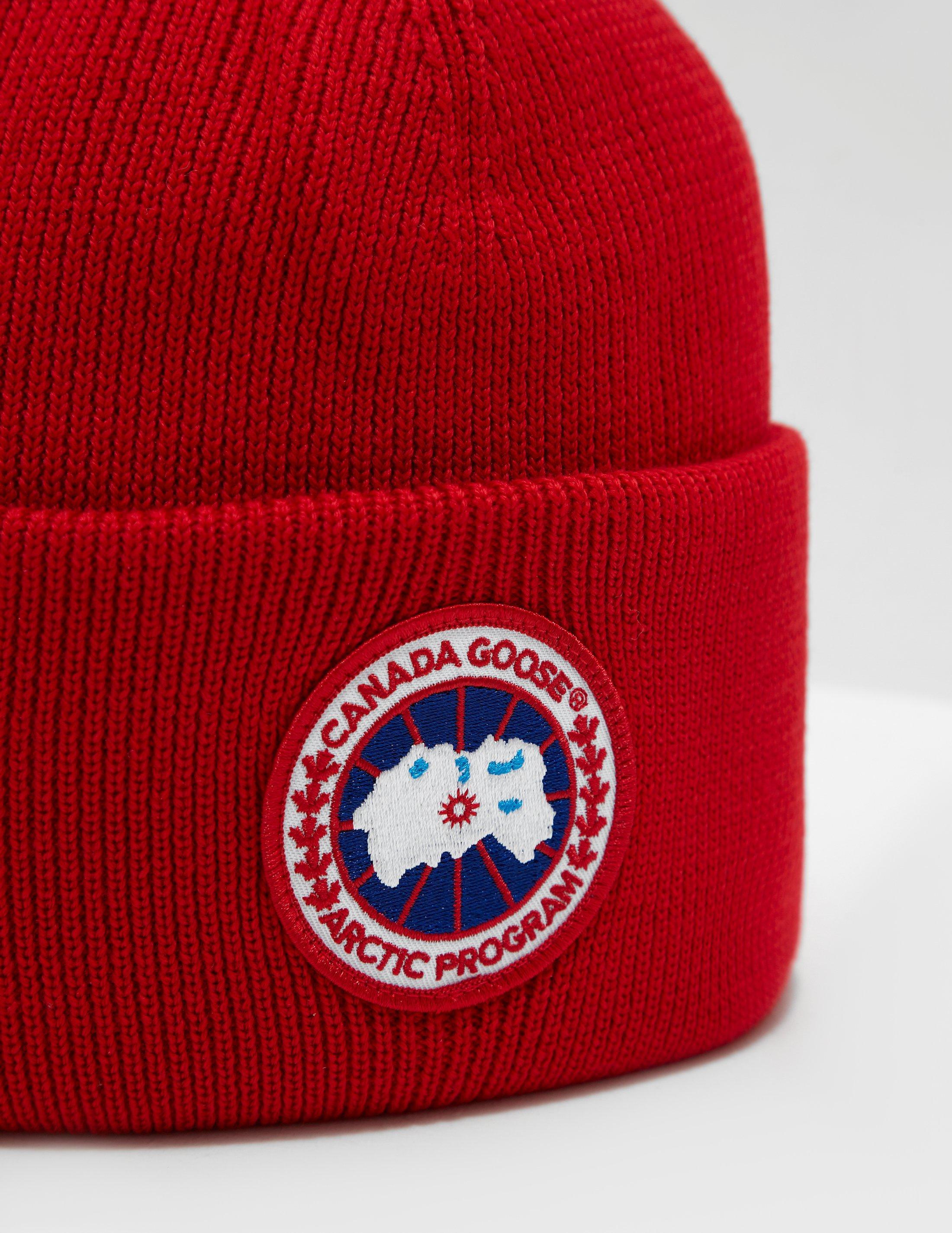 Canada Goose Goose Disc Beanie Red for 